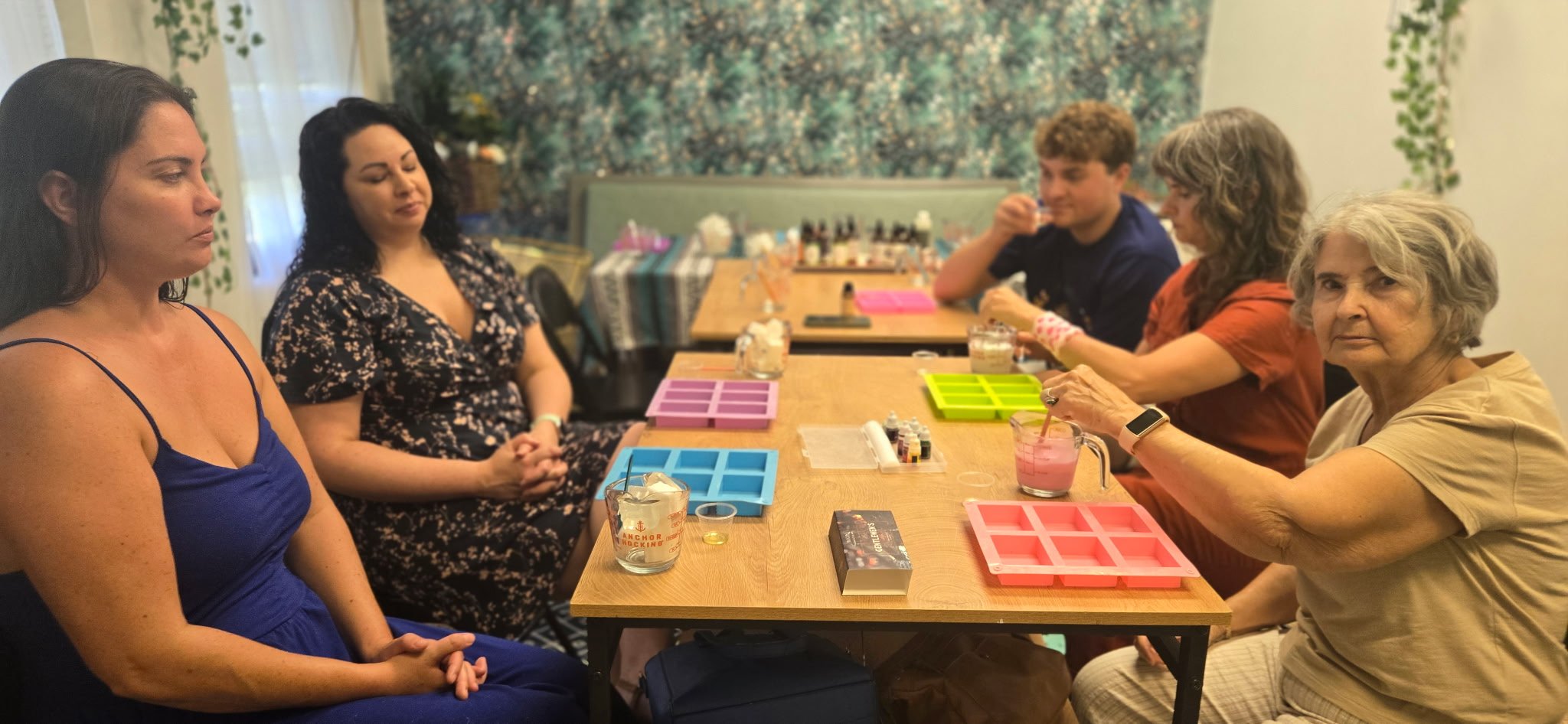 Attendees begin mixing their melted soap at Vegan Soap-Making Class by Life and Styles in St. Louis, Missouri.png
