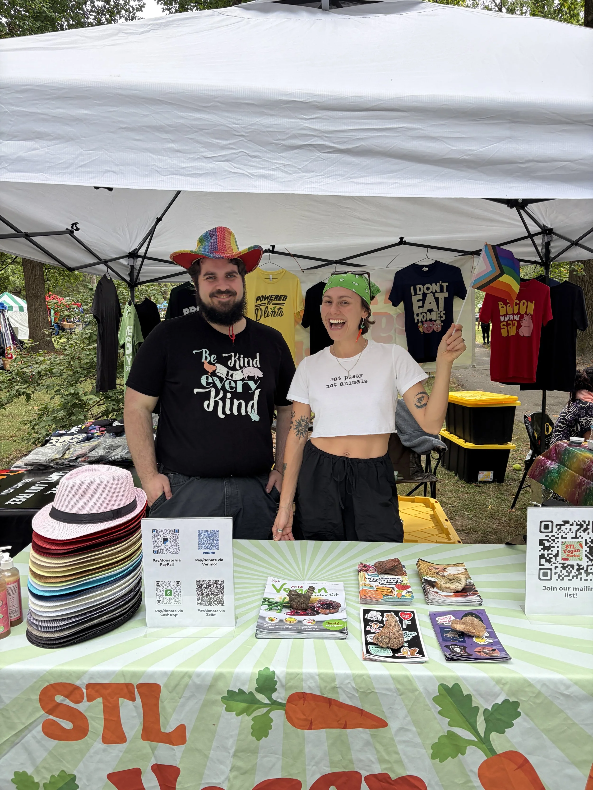 Jade and Alex table for Vegan Pride Booth at Tower Grove Pride in St. Louis, Missouri.png