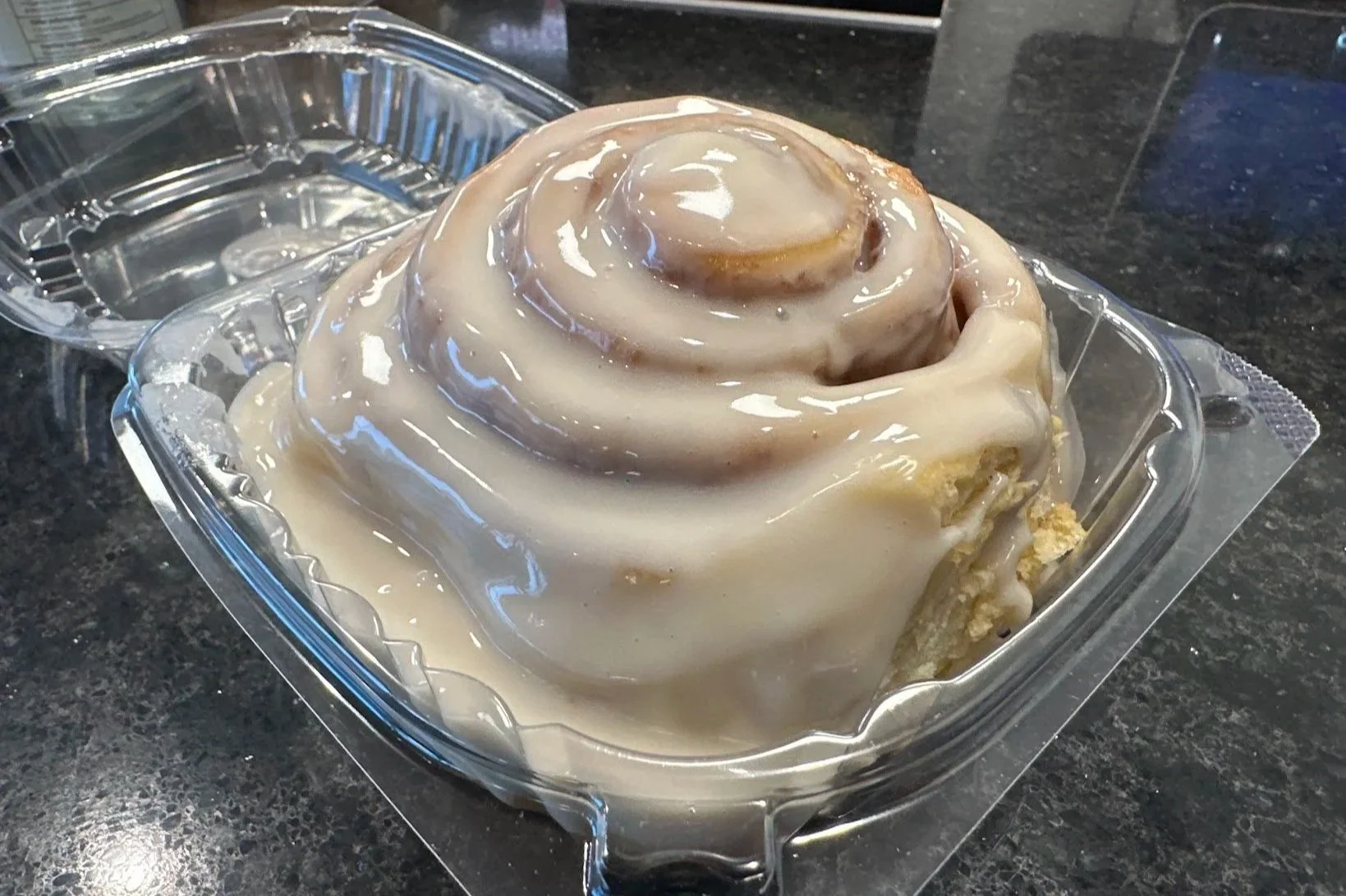Vegan cinnamon roll from Adina's Vegan Cuisine in St. Louis, Missouri