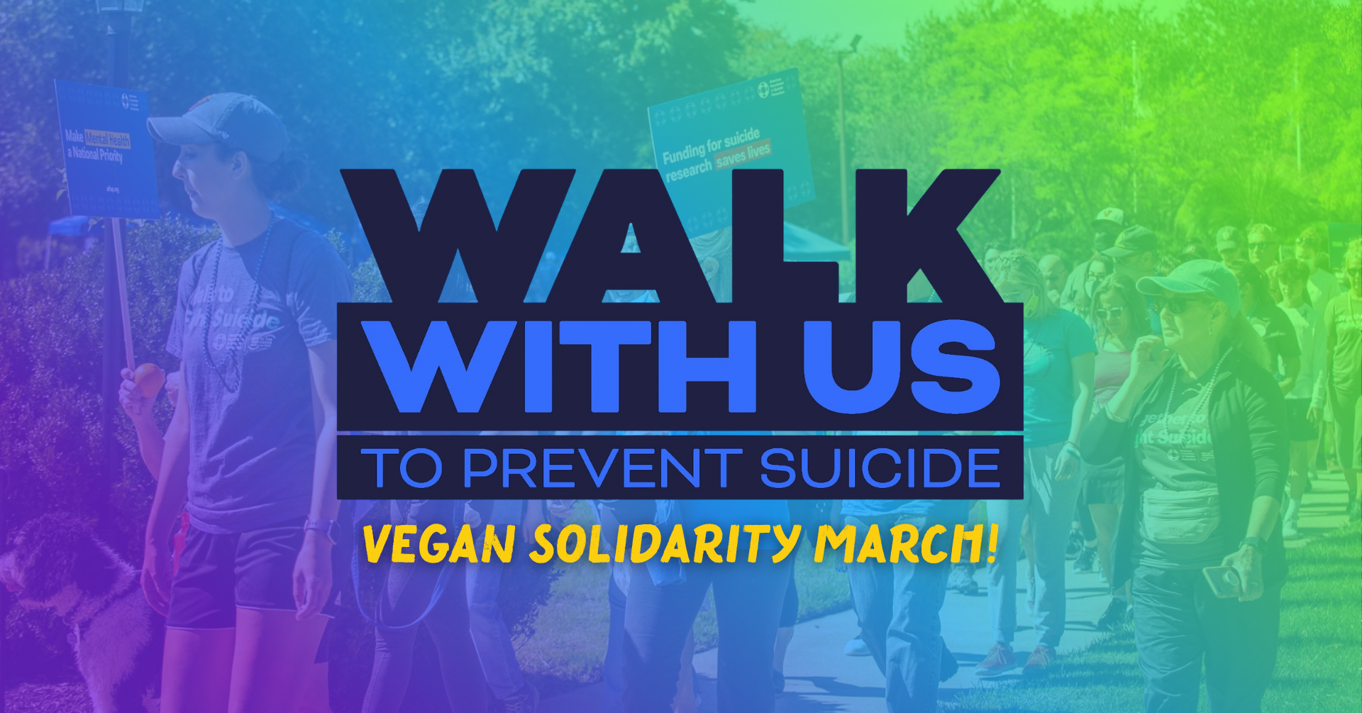 Project Animal Freedom Vegan Solidarity March to prevent suicide at Creve Coeur Lake Memorial Park in St. Louis County