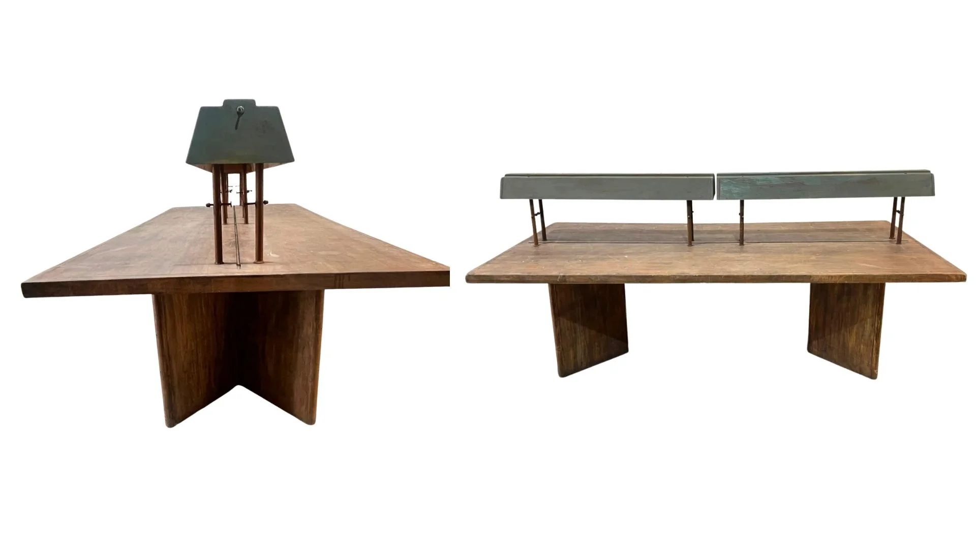 PIERRE JEANNERET LIBRARY TABLE W/ LIGHT