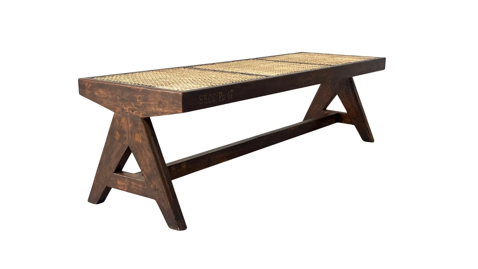 PIERRE JEANNERET CANE BENCH