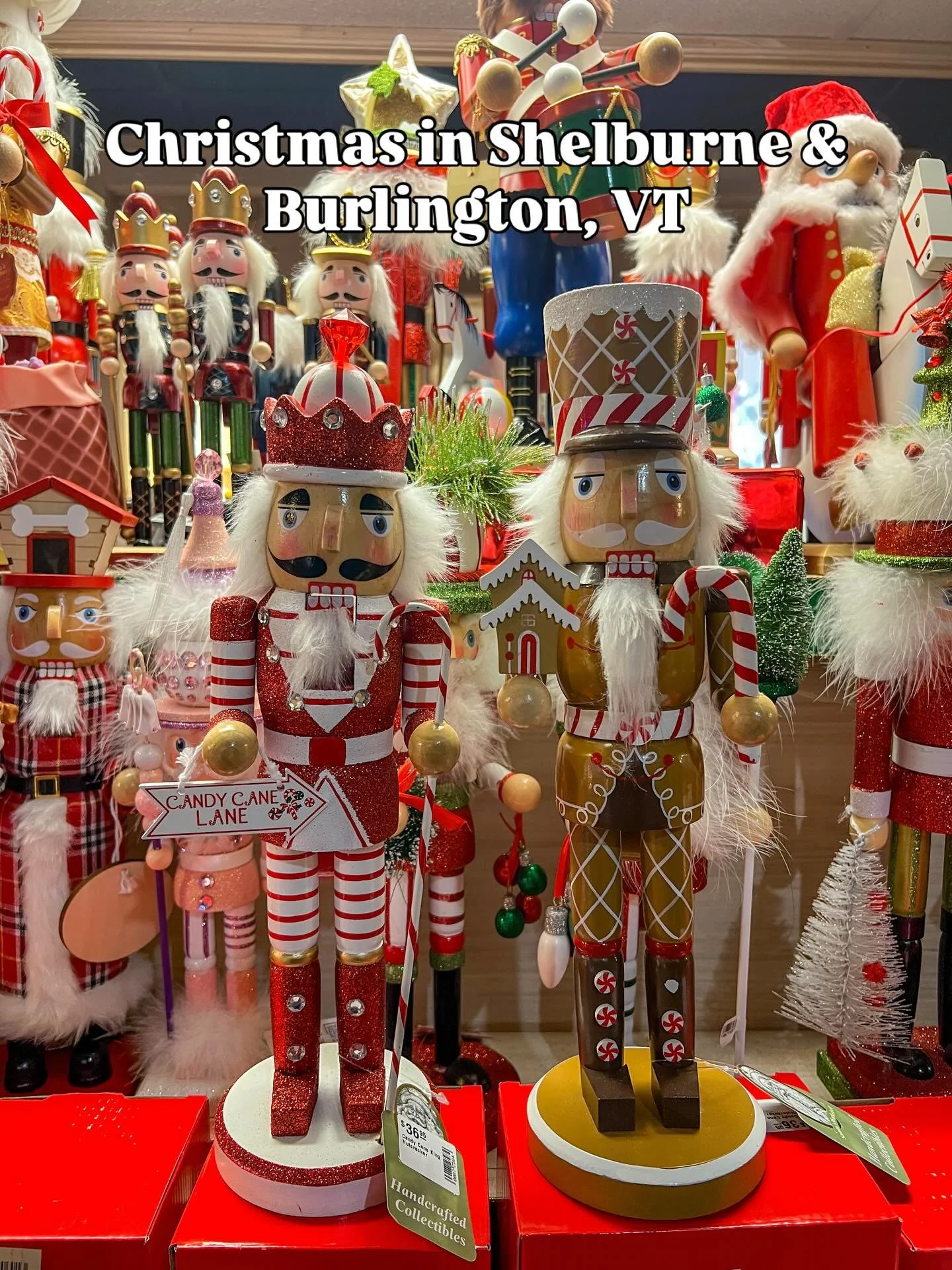 Festive spots to explore in Shelburne and Burlington, VT this holiday season! 🎅🎄🎁

1. Winter Lights at @shelburnemuseum ❄️✨
2. The Country Christmas Loft 🎄 @countrychristmasloft
3. Vermont Teddy Bear Factory 🧸 @vtteddybear 
4. Lake Champlain Cho