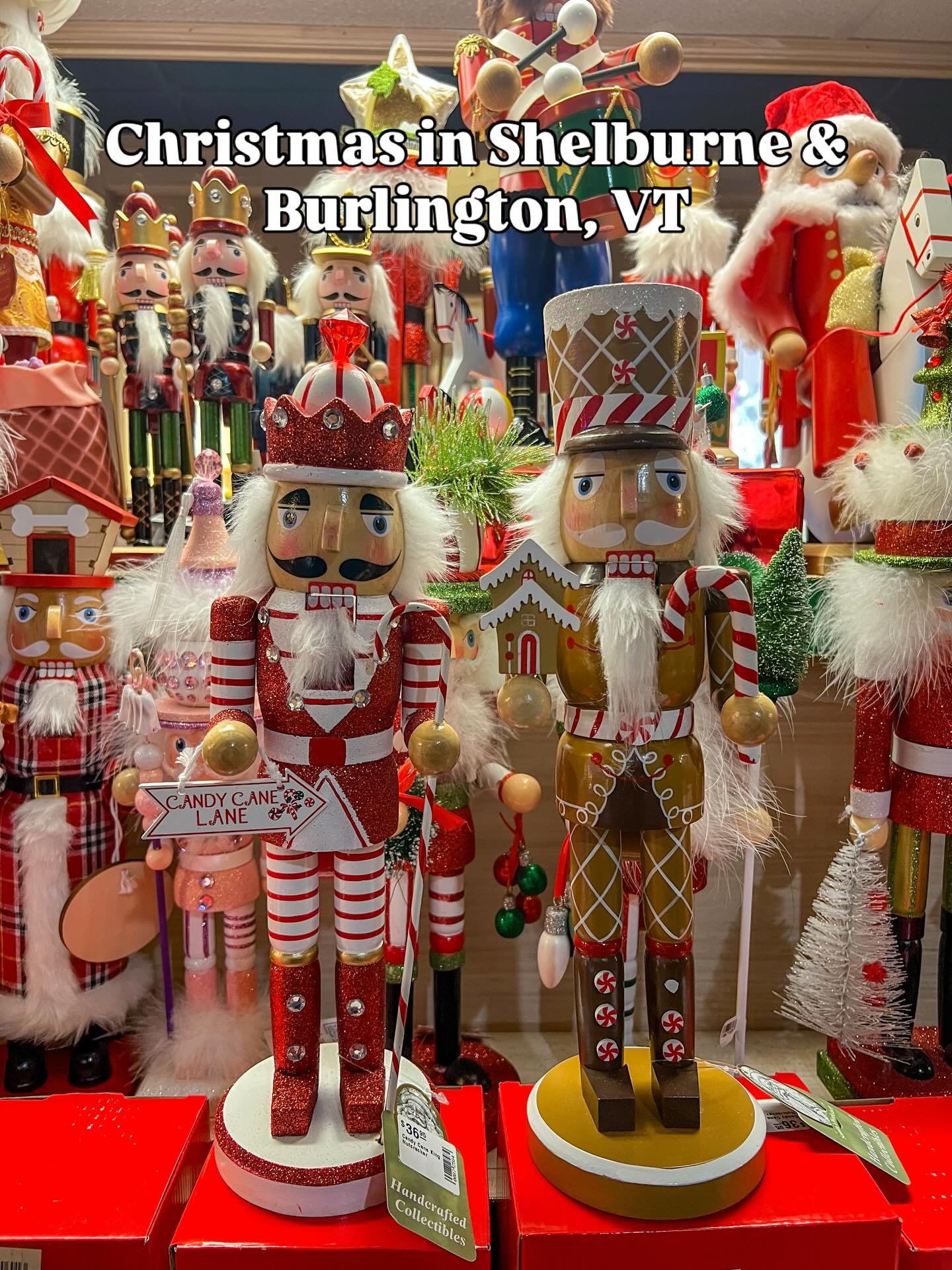 Festive spots to explore in Shelburne and Burlington, VT this holiday season! 🎅🎄🎁

1. Winter Lights at @shelburnemuseum ❄️✨
2. The Country Christmas Loft 🎄 @countrychristmasloft
3. Vermont Teddy Bear Factory 🧸 @vtteddybear 
4. Lake Champlain Cho