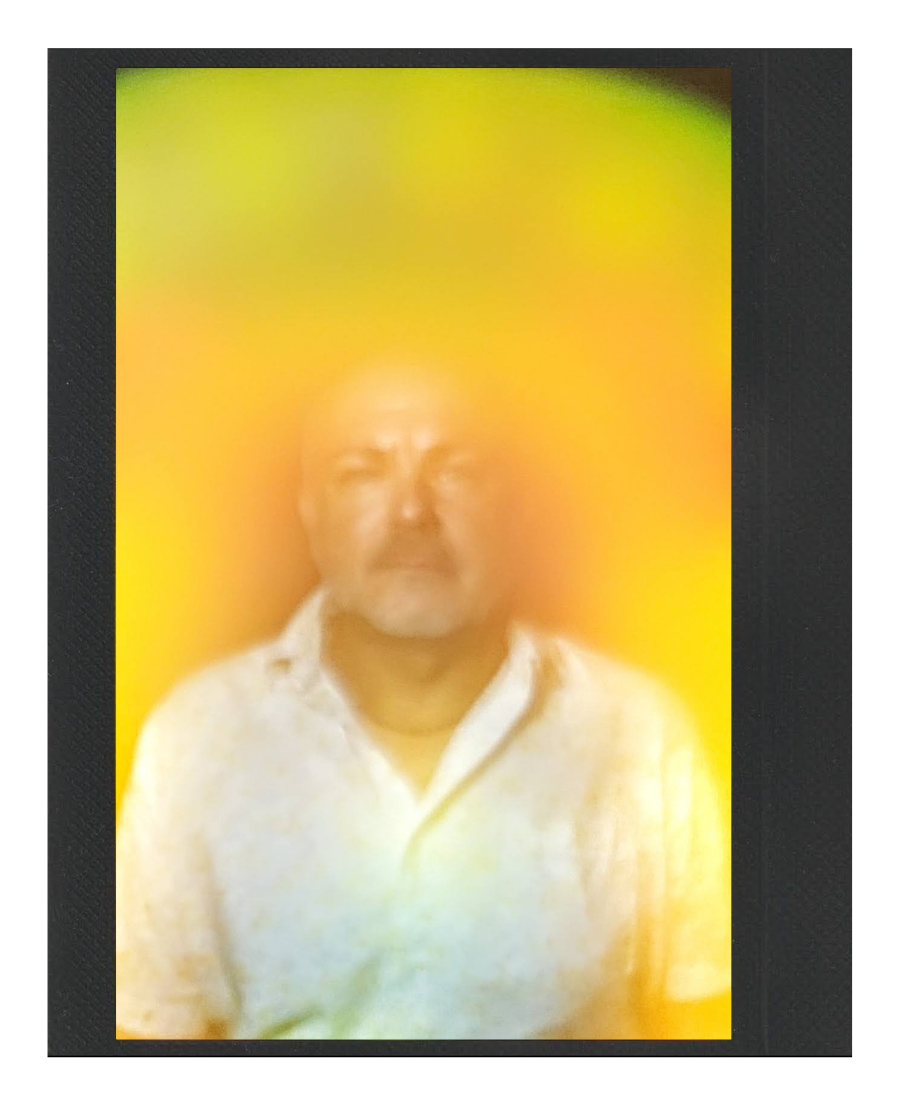 Portrait with yellow aura.