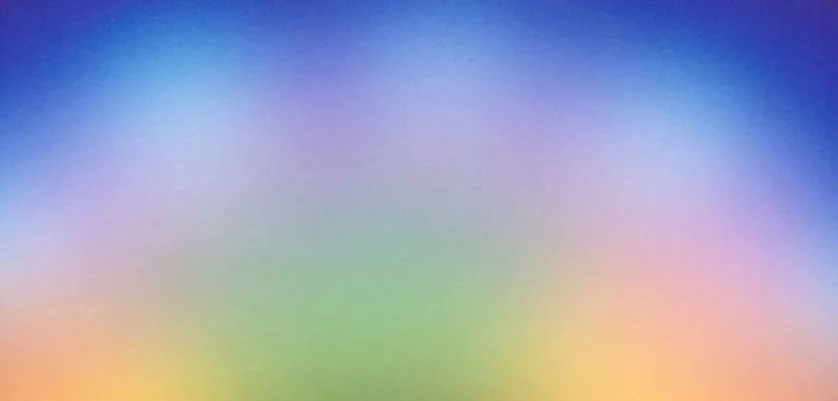 Blurry gradient background with hues of blue, pink, purple, green, and yellow.