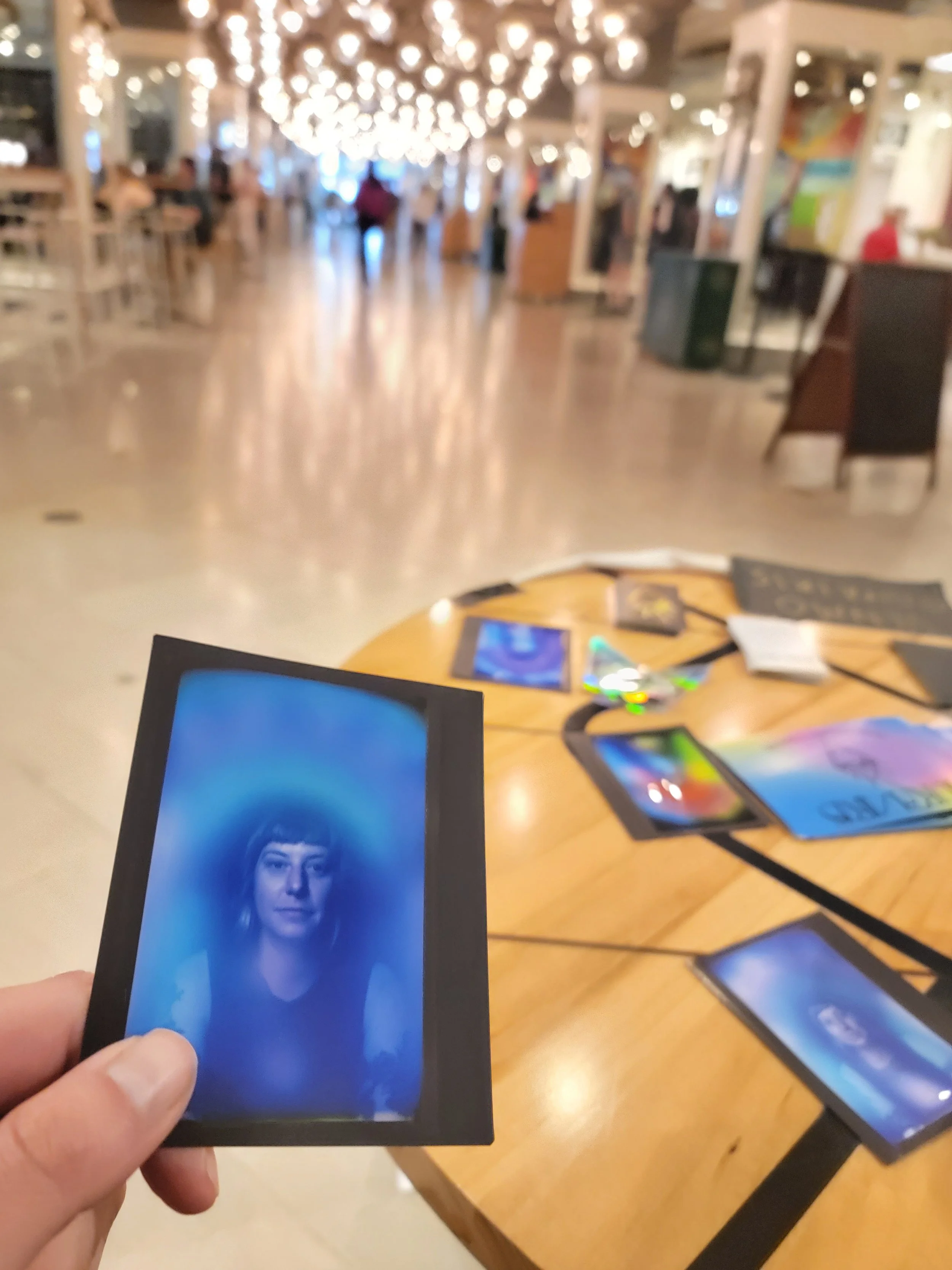 Example of aura portraits at an event