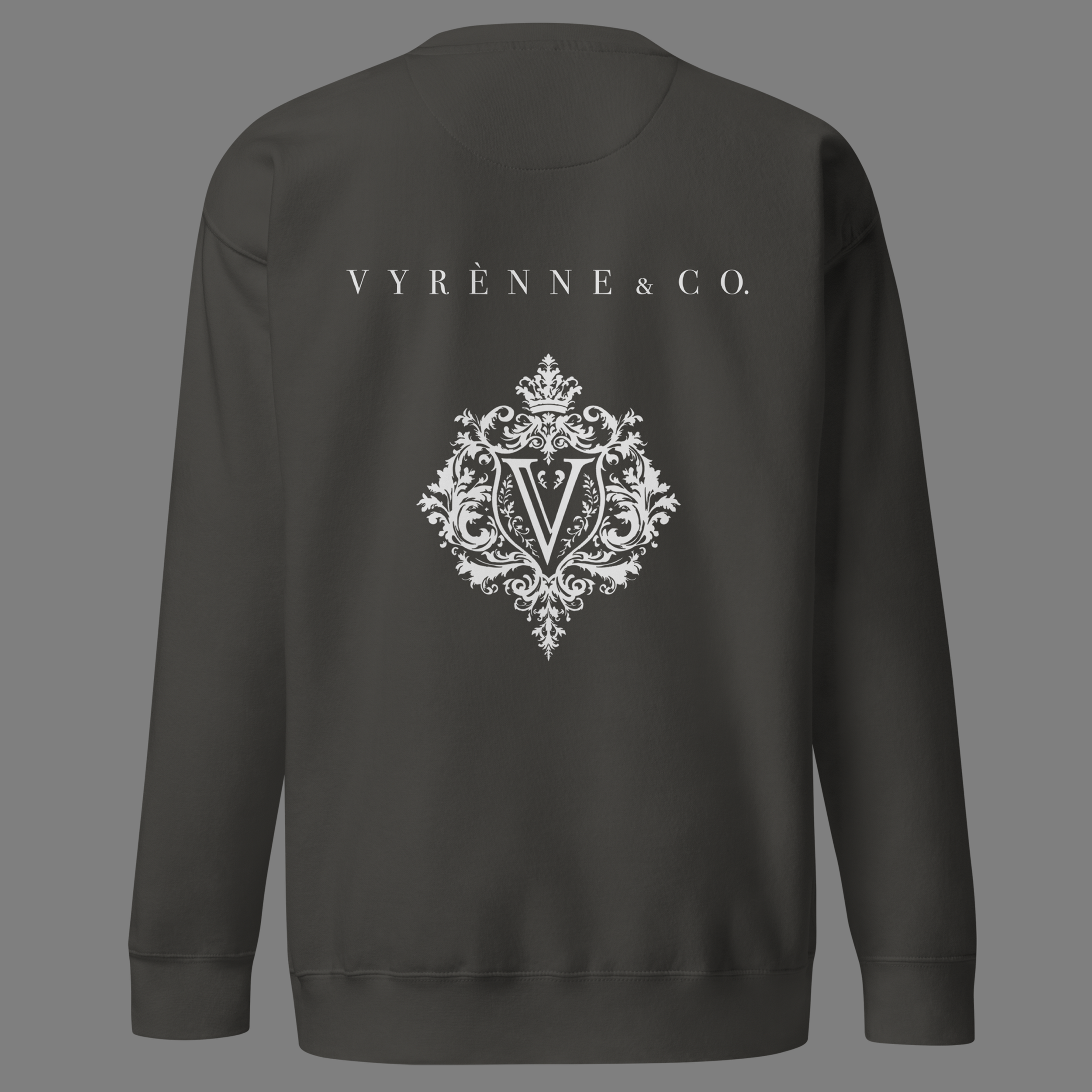 vyrenne & co sweatshirt charcoal back.png