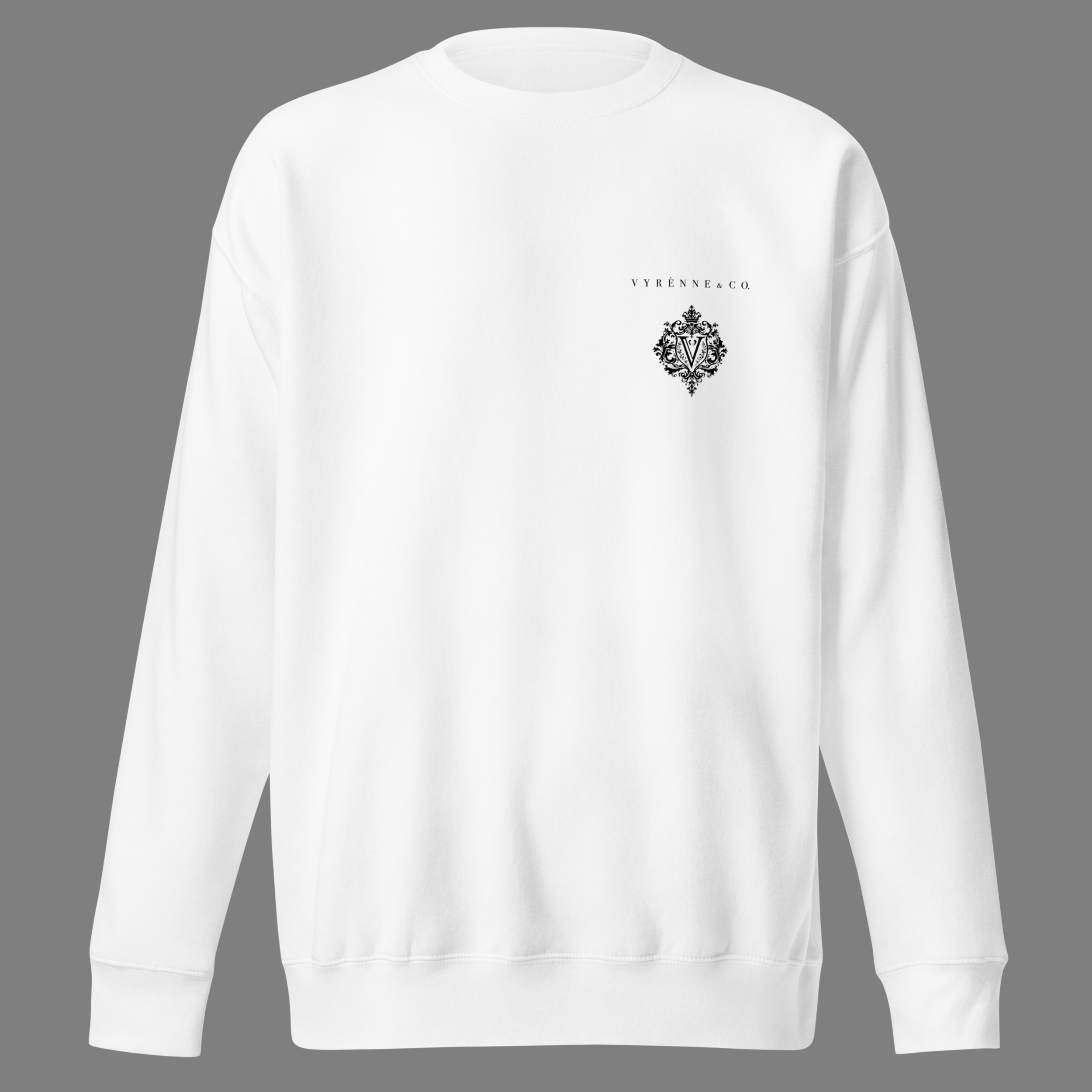 vyrenne & co sweatshirt white front.png