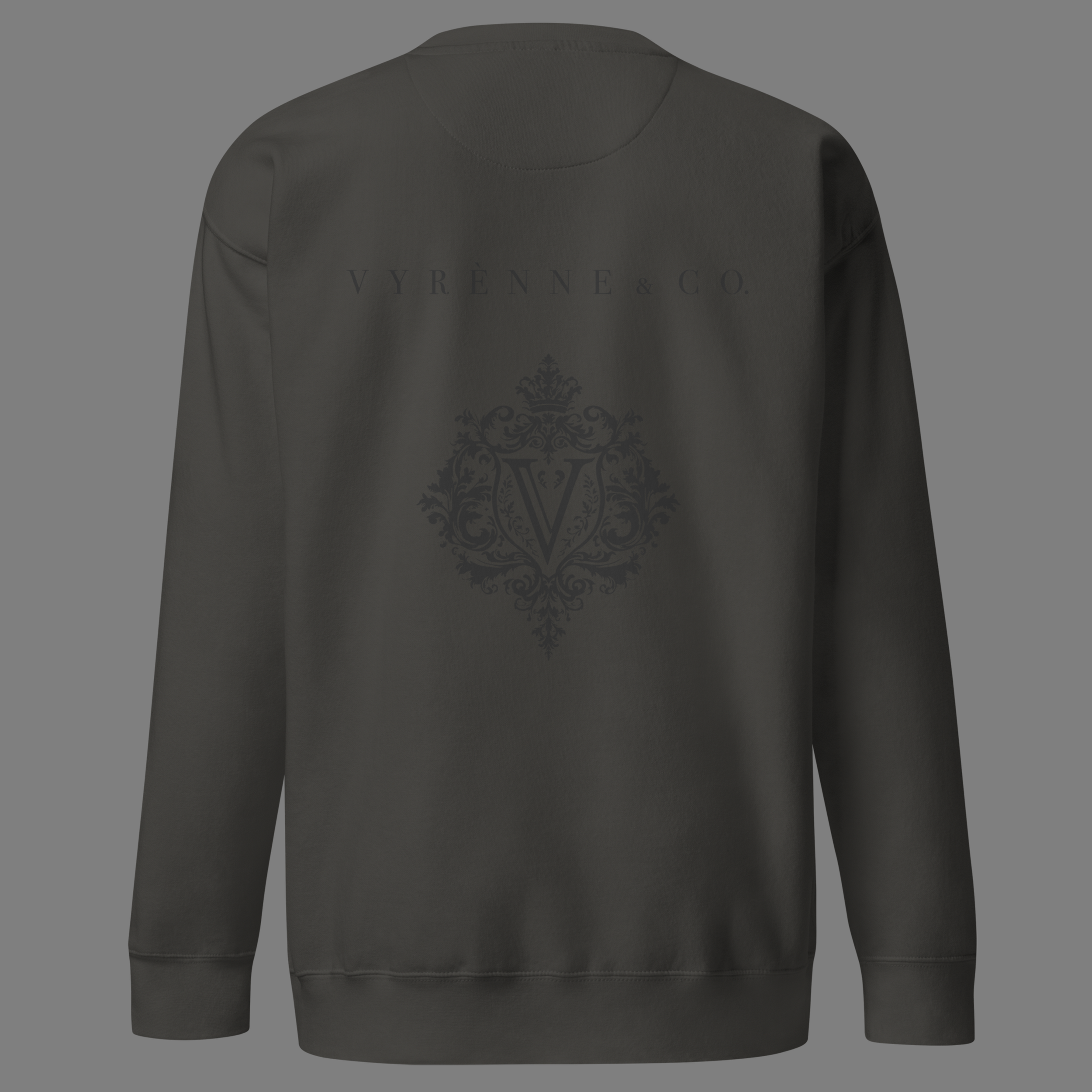 vyrenne & co sweatshirt charcoal back.png