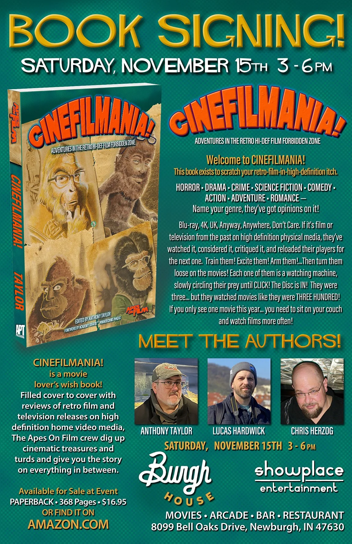 Book Signing November 16th, Newburgh Indiana!