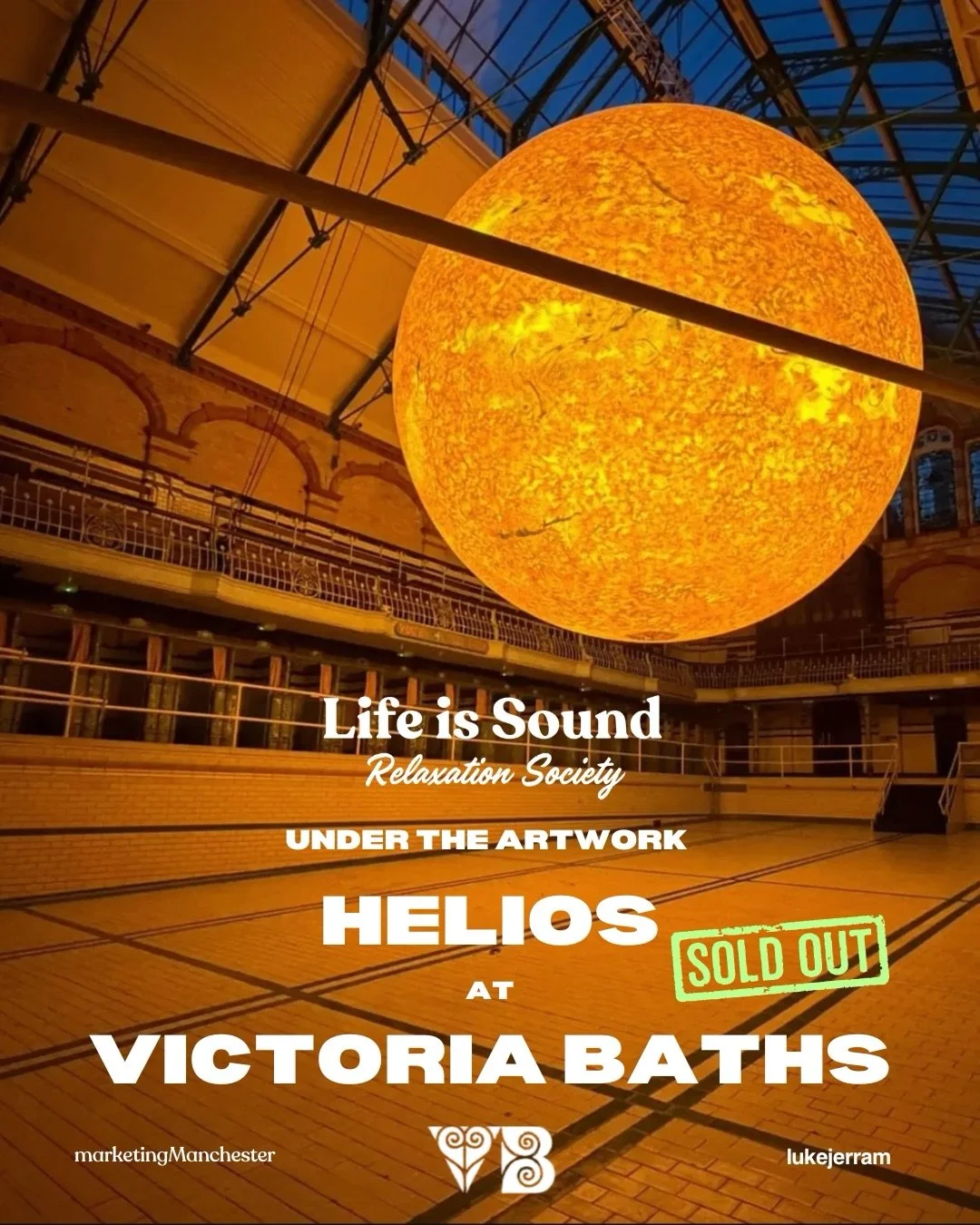 Unbelievable☀️

The added date for Life Is Sound X Helios @victoriabaths is now sold out.

Next week we will host 180 people over two sound baths under the artwork of @lukejerramartist 

Ambient in all ways, light and sound, this is going to be an ex