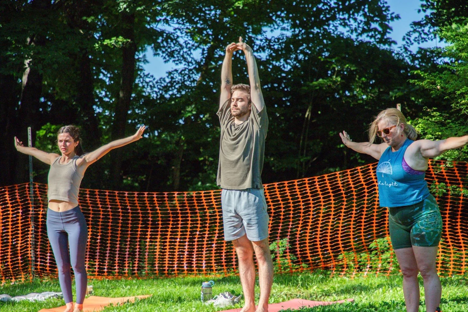 Yoga Students in the park