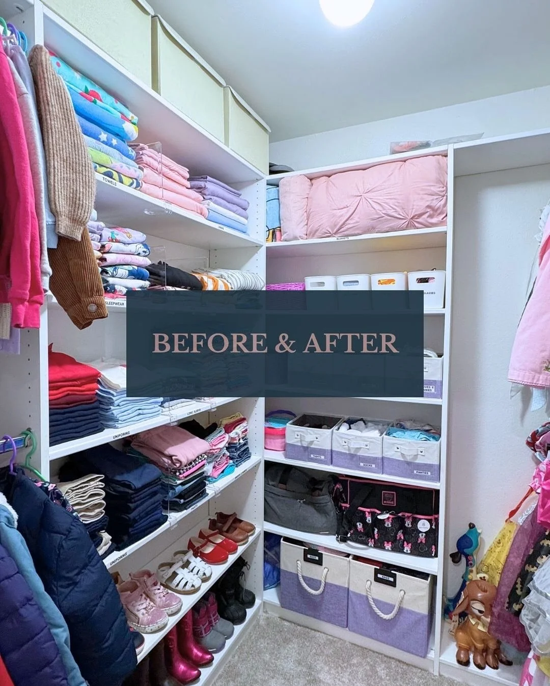 Looking back at one of my favorite projects. I&rsquo;m still so proud of how this kids&rsquo; closet turned out 🩷

#organizingwithlove #luxeandneat #homeorganizingsolutions #homeorganizing
