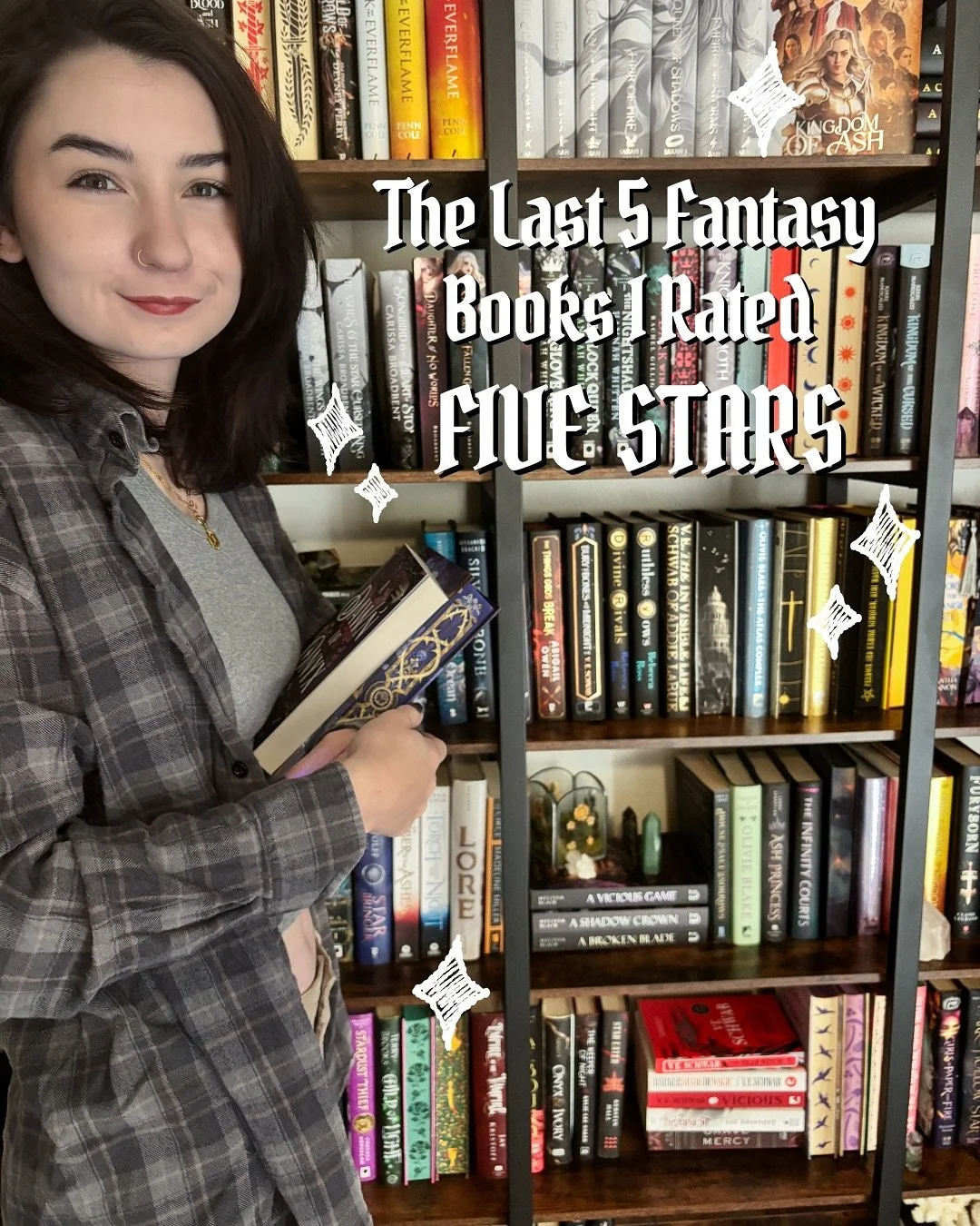 The Last 5 Fantasy Books I Rated 5 Stars 
I had lots of new series that I loved this year, they have me ready for 2026 releases! What was your most recent 5 star book? 

The Knight and the Moth by: Rachel Gillig 
Shield of Sparrows by: Devney Perry 
