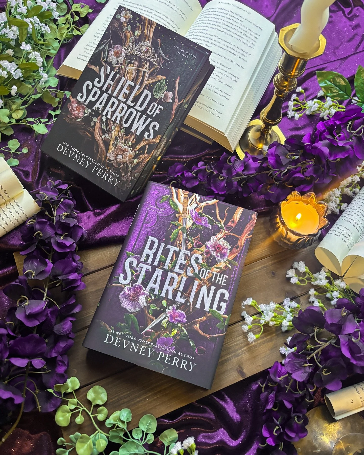 Oh how I love a matching set! 
No spoilers here. But I&rsquo;m halfway through and loving it. This story has great pacing and I&rsquo;m absolutely eating it up. I&rsquo;d do anything for Evie, Odessa, and Faze 💜

Have you picked up book 2 yet? 

#ri