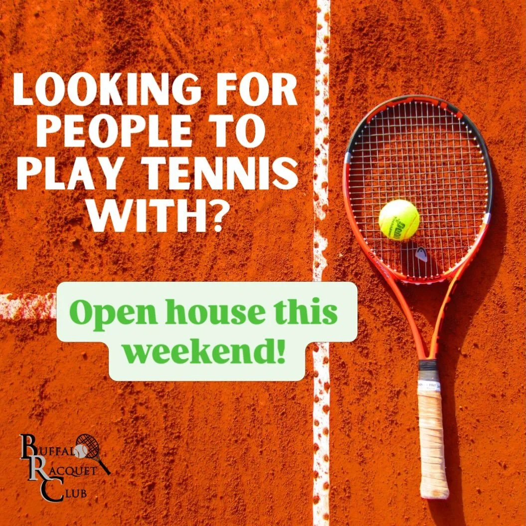 Come check out Buffalo&rsquo;s best tennis community where we play and hang together all summer long! 

This Sunday May 17th is our open house 9am-12pm. Meet other members, learn about the club, and just come see what we are all about! Unfortunately 