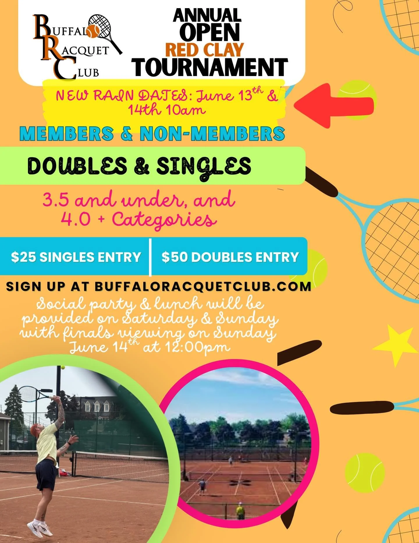 New rain date- registrations open once again through noon tomorrow!