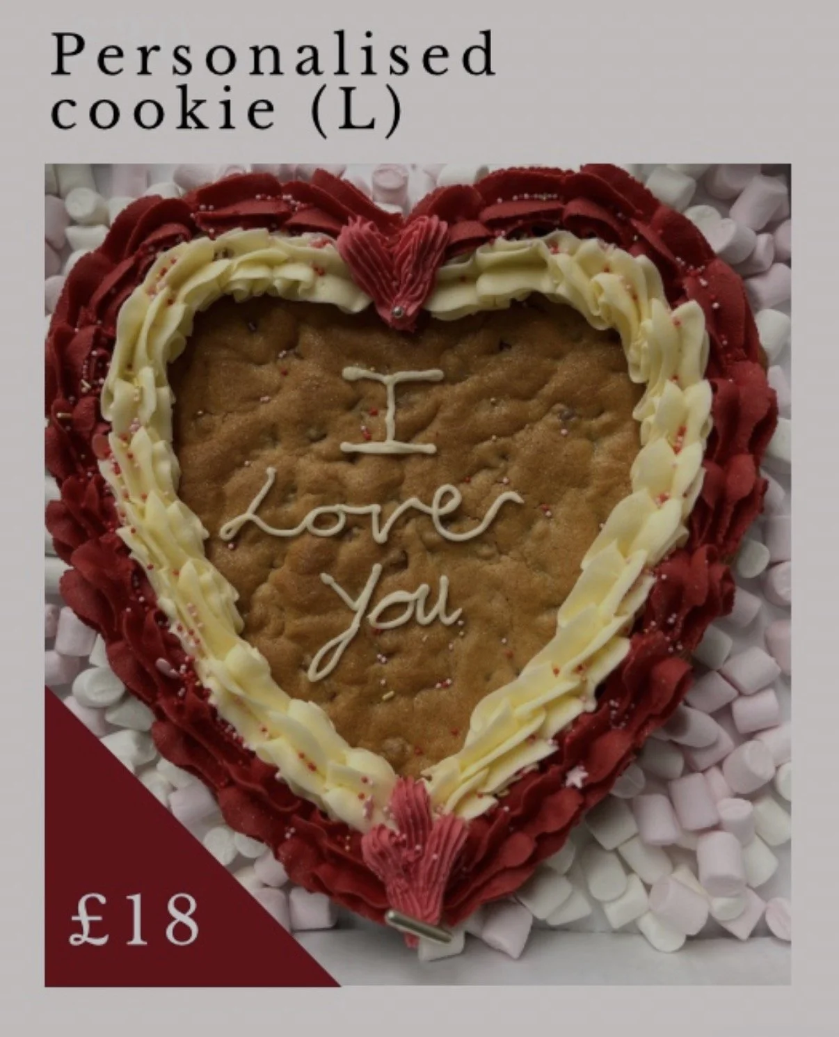 Giant personalised cookie