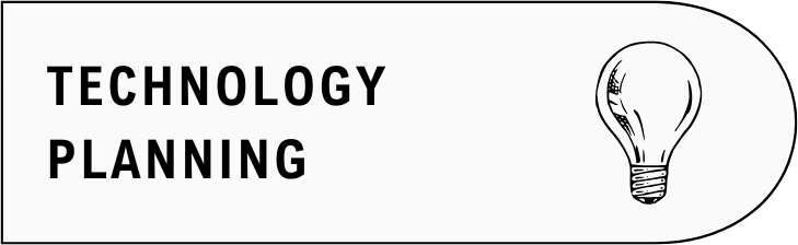 Text reading 'Technology Planning' with a lightbulb icon on the right.