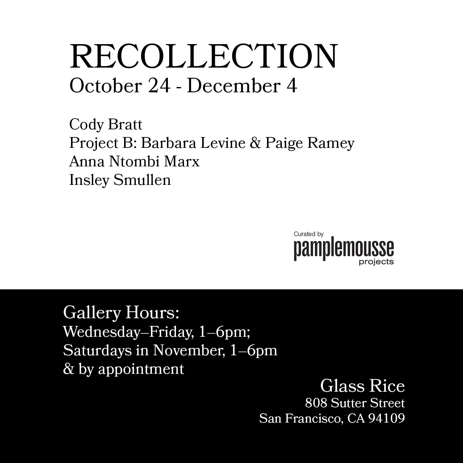 RECOLLECTION Exhibition