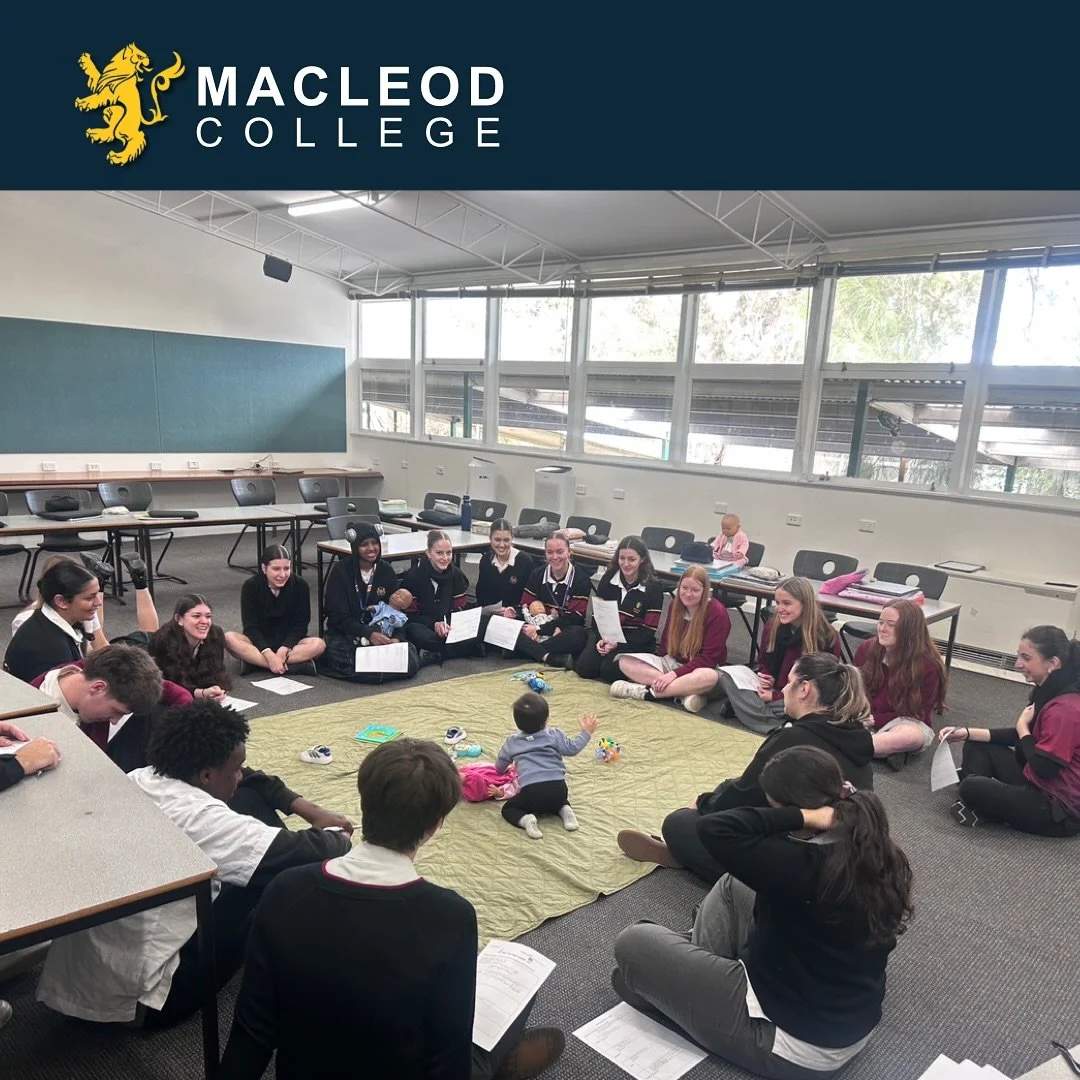 Learning Look In ✏️ As part of Year 11 Health and Human development, students got to see their theory in action with a real life baby 🍼 - discussing pregnancy, birth and infant development. What an experience! #health #vce #pregnancy #macleod #macle