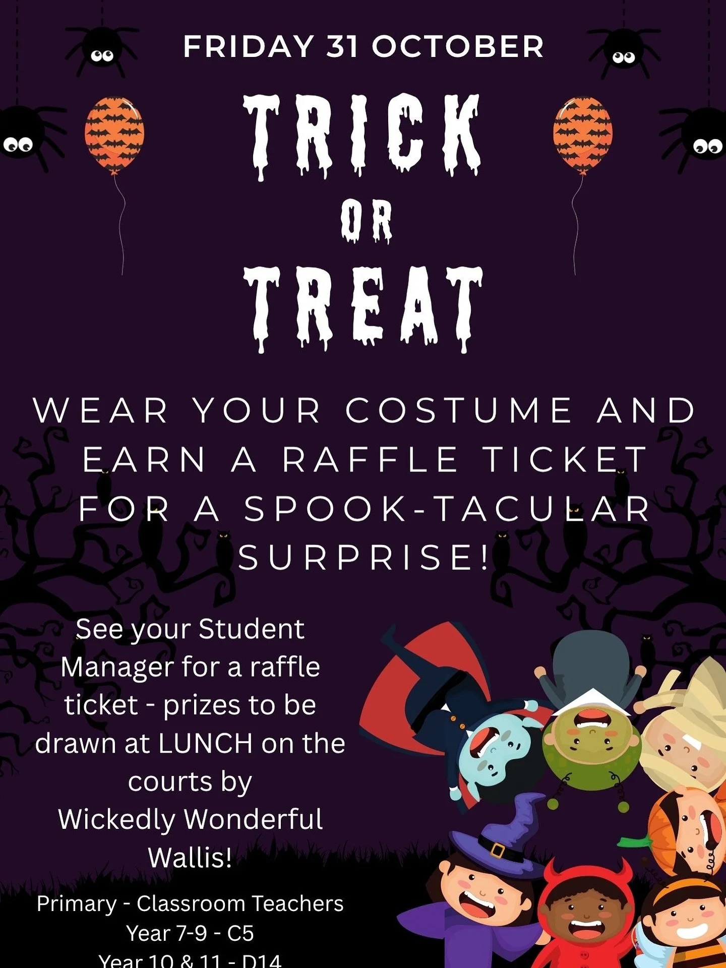 This Friday! 👀 #macleod #macleodcollege #halloweeen #dressup #term4