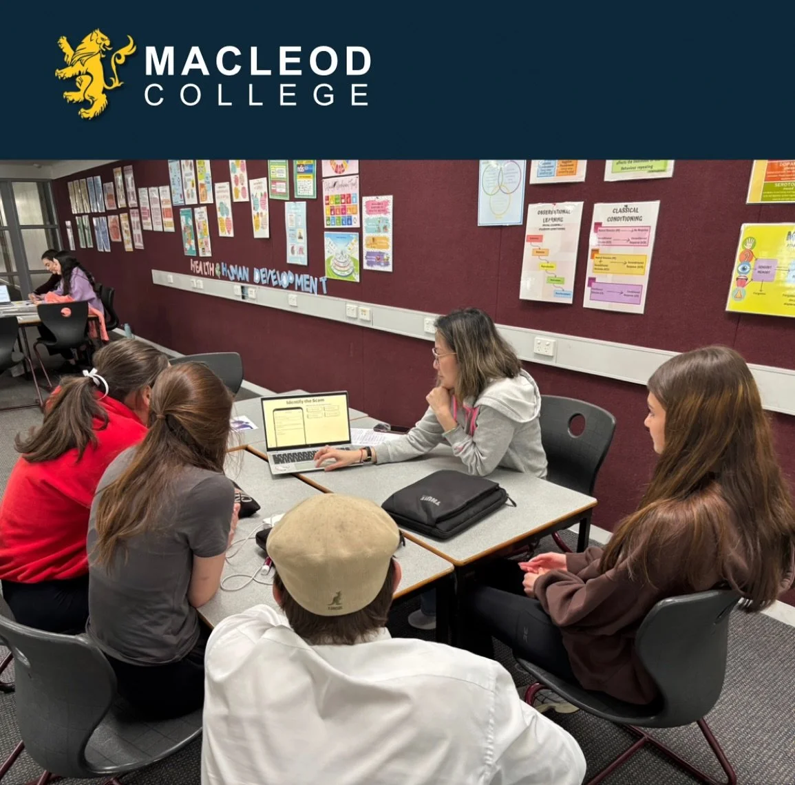 Learning Look In ✏️ Today staff from Accenture spent time with our Year 9 students teaching them about generative AI using online games. #year9 #ai #education #accenture #incursion #term4 #macleod #macleodcollege