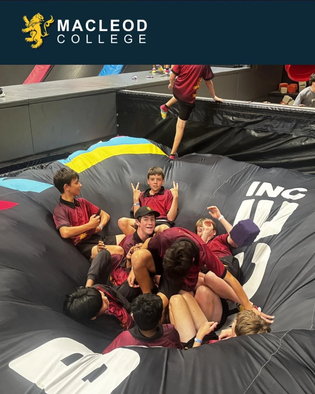 ✨ CONNECT ✨ 

Looking back: Term 1 wrapped up the best way possible for our Year 7 and Year 12 buddies. They bounced into the holidays at BOUNCEinc, building friendships, sharing laughs, and making unforgettable memories together. What a perfect way 