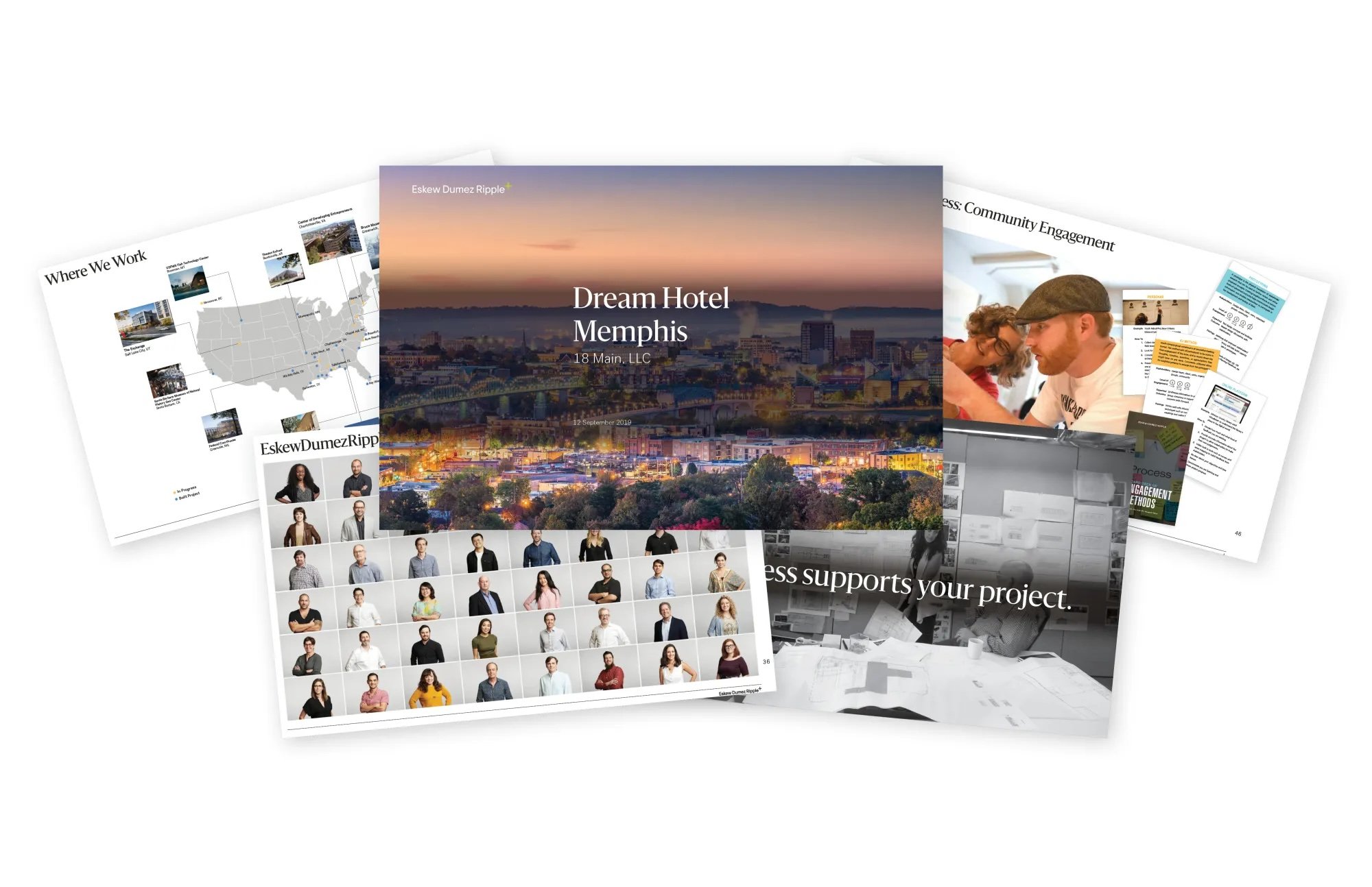 Presentation PowerPoint Deck design and build for EskewDumezRipple