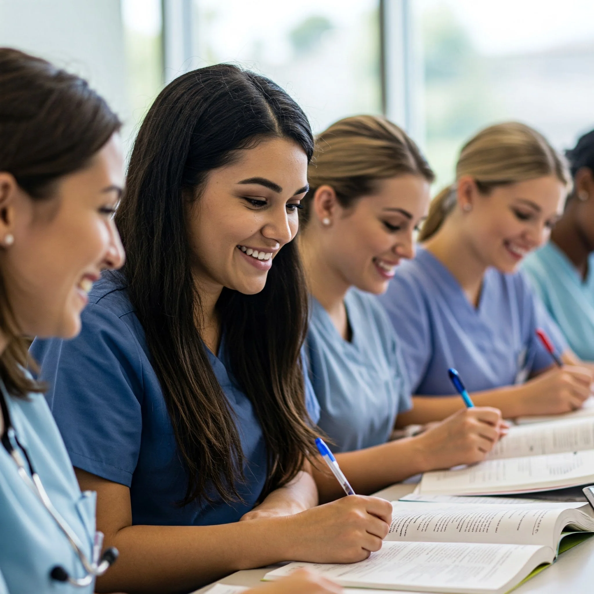 Group of Nurses studying together