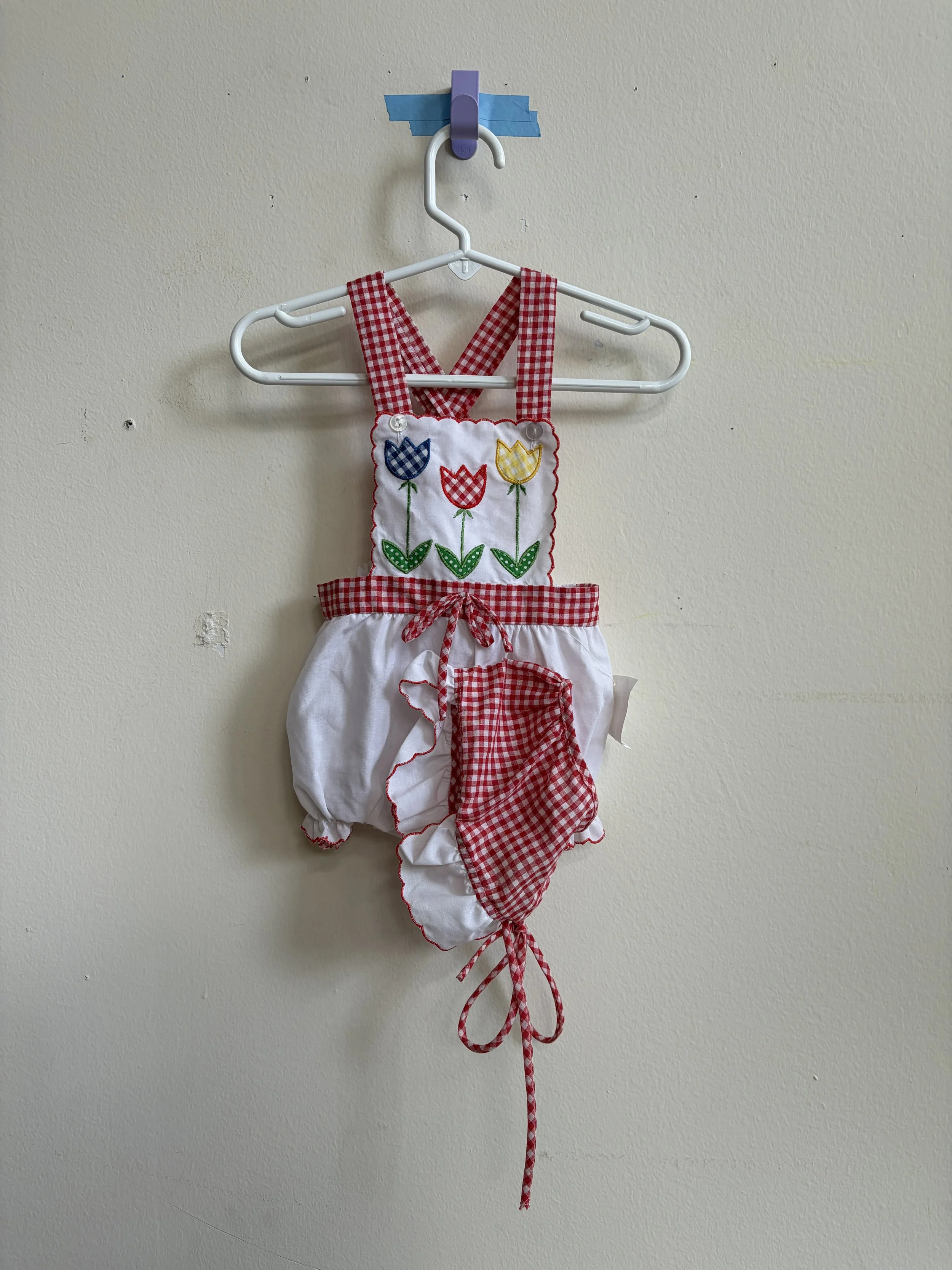 Deadstock Sears NWT Tulip + Bonnet Set 0-6 months