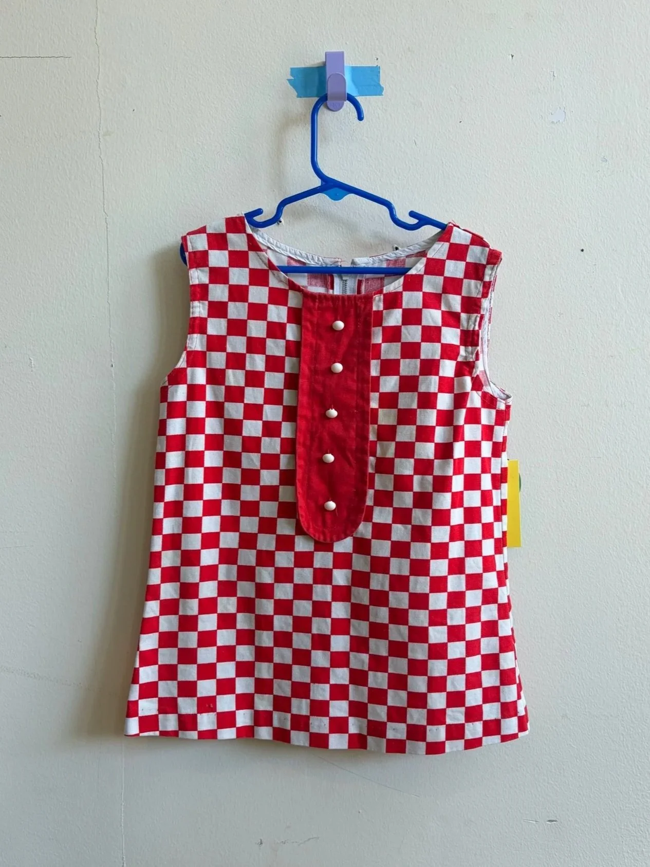 Vintage Checkered Dress 7-8Y