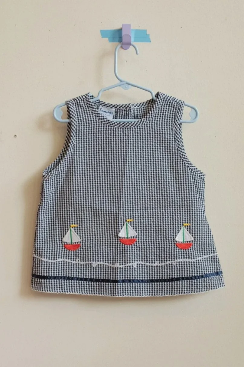 Samara Gingham Sailboat Tank 6Y