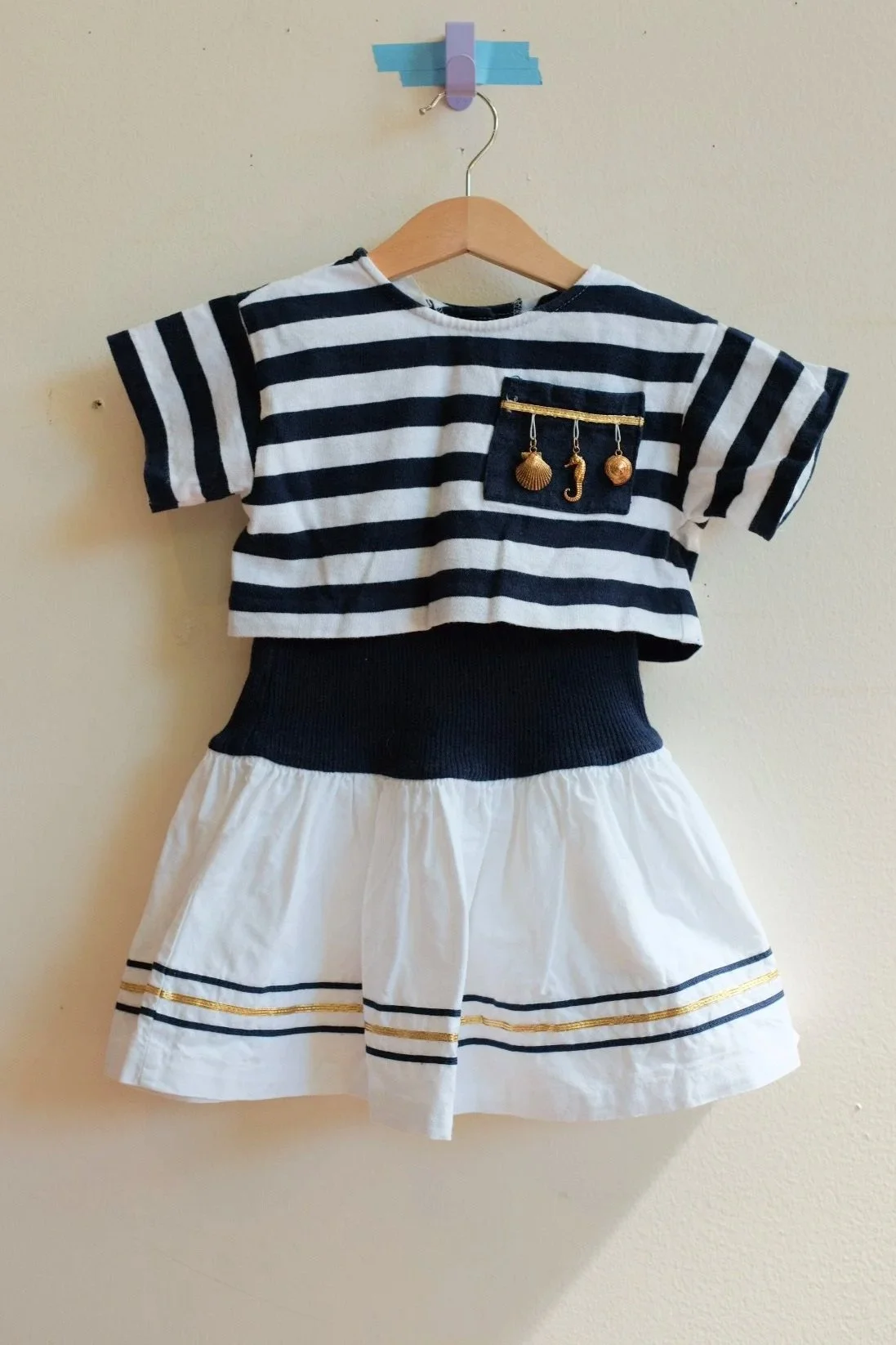 Unbranded Sailor Dress + Top Set sz 5