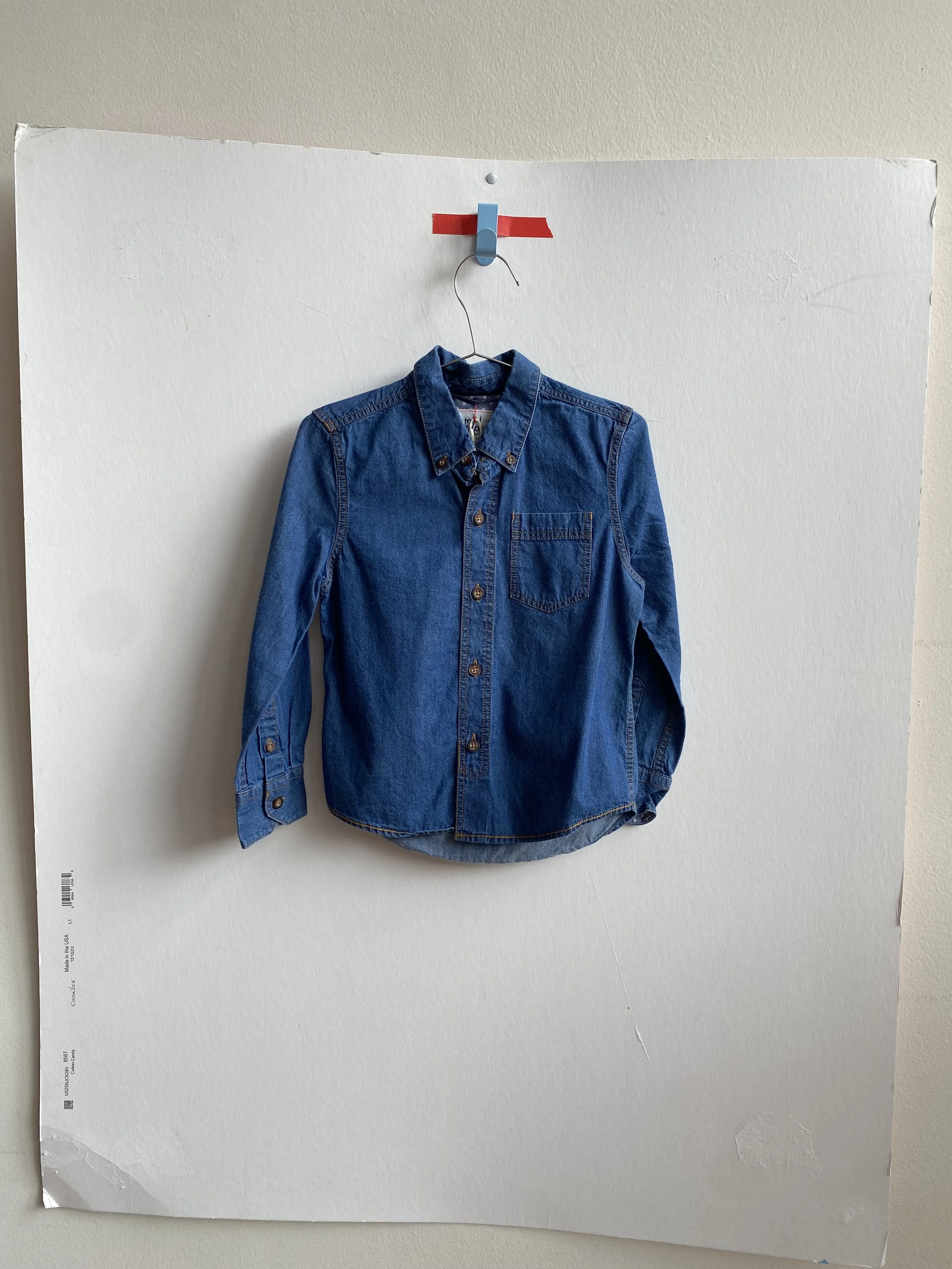 Mini Boden Denim Button Up 3-4Y