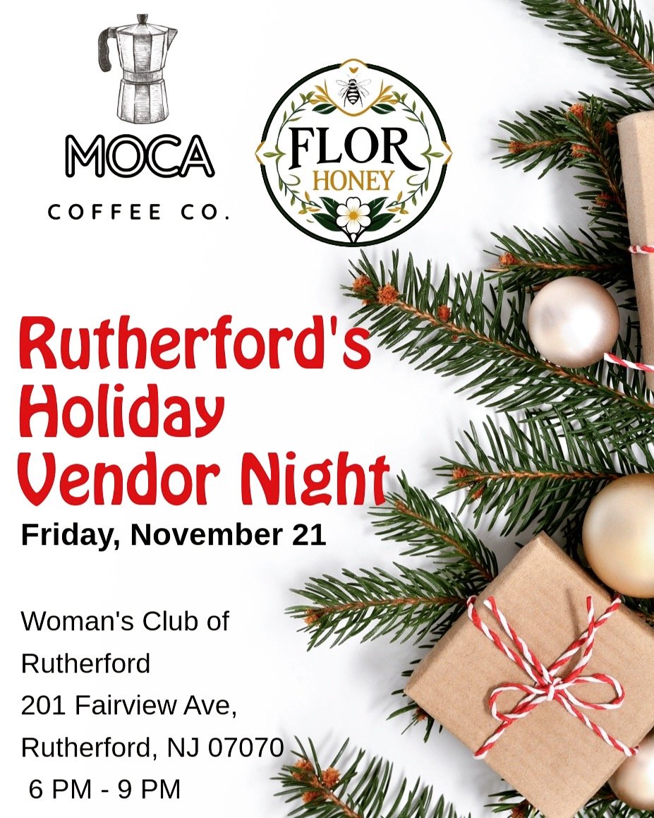 Hey coffee lovers! ☕❄️ Swing by this Friday's Holiday Vendor Night at the Woman's Club of Rutherford (201 Fairview Ave, Rutherford, NJ 07070) on November 21 from 6pm-9pm &ndash; Perfect chance to stock up on our delicious coffee and stay cozy through