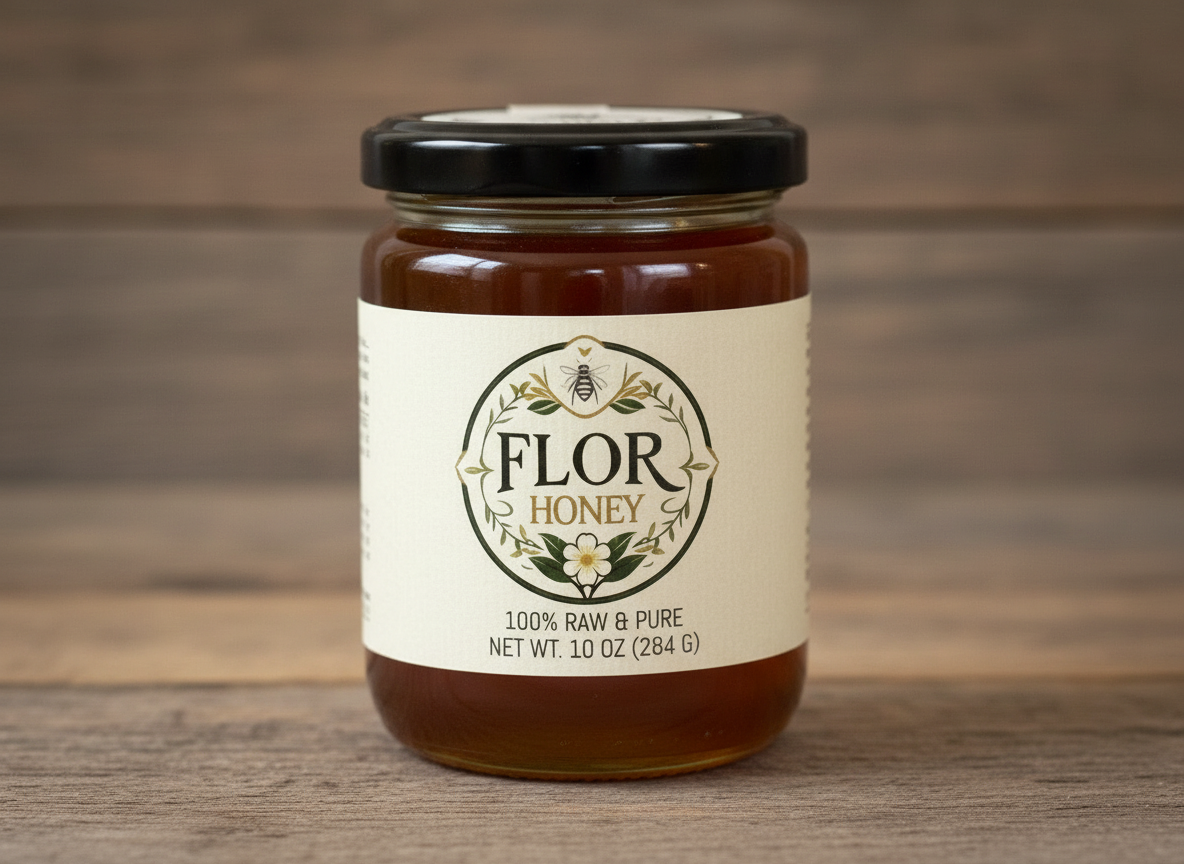 Flor | 100% Raw & Pure Premium Honey 10 oz