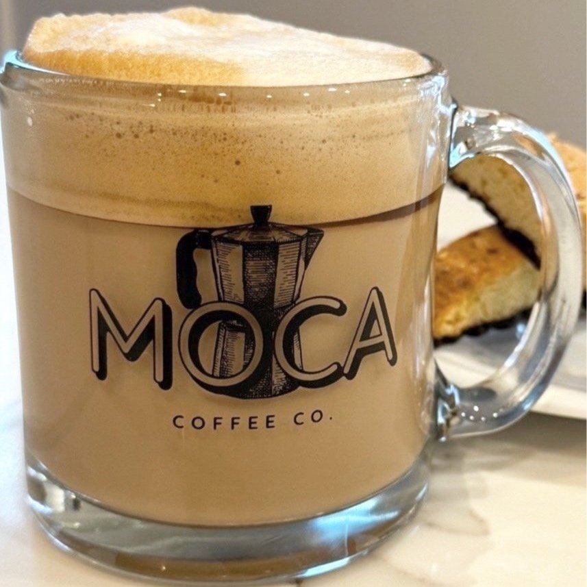 MOCA 13 oz Clear Glass Coffee Mug