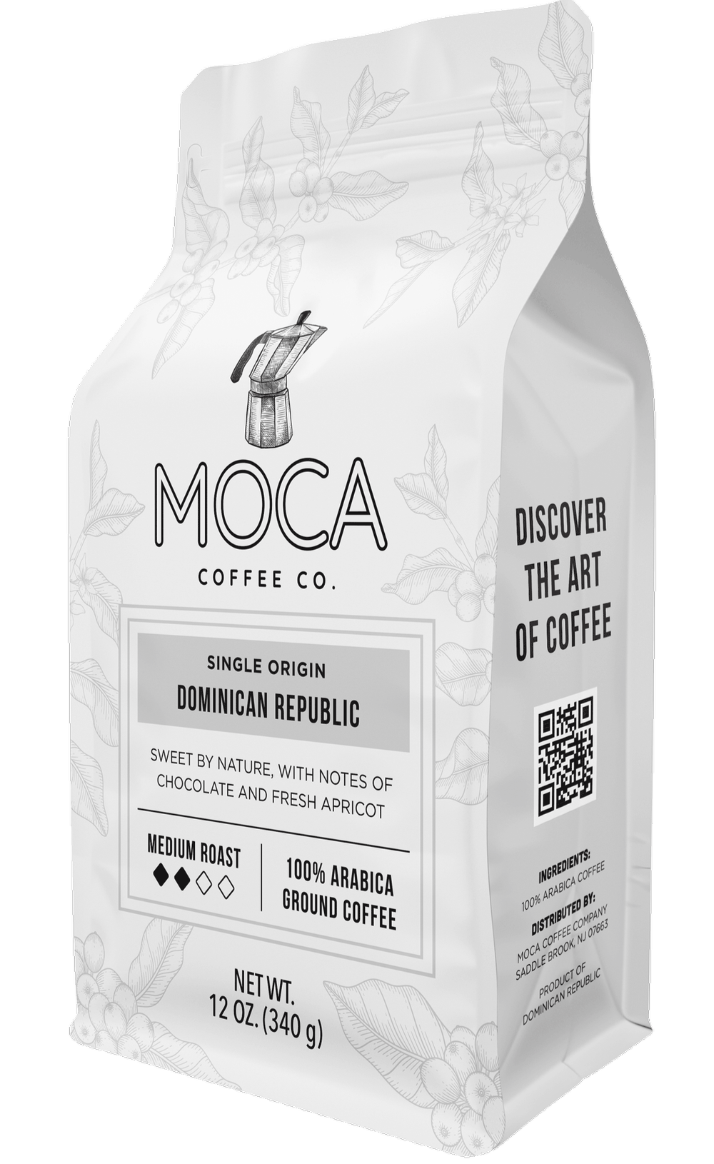 Medium Roast | 100% Arabica GROUND Coffee 12 oz — Moca Coffee Company