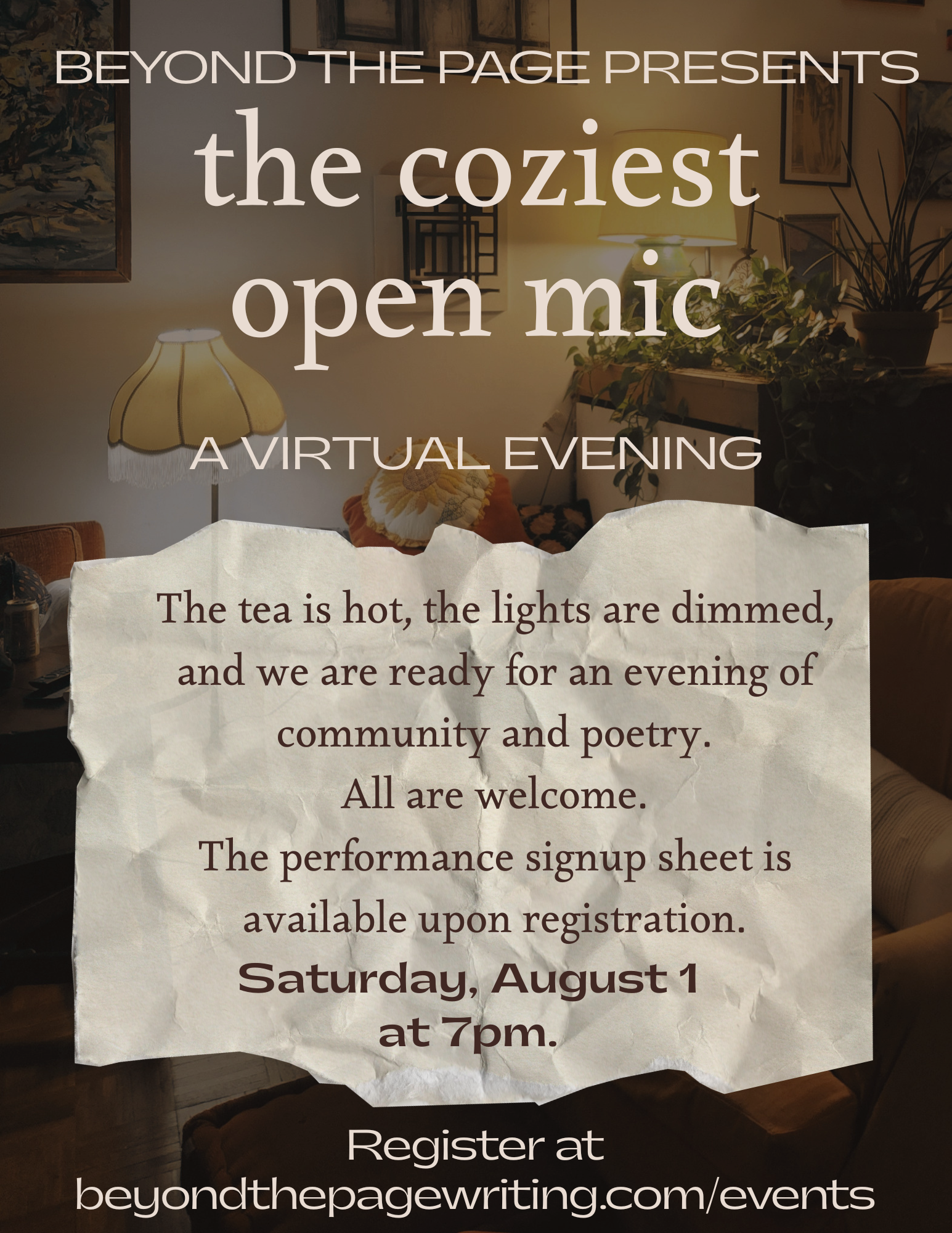 The Coziest Open Mic: A Virtual Evening