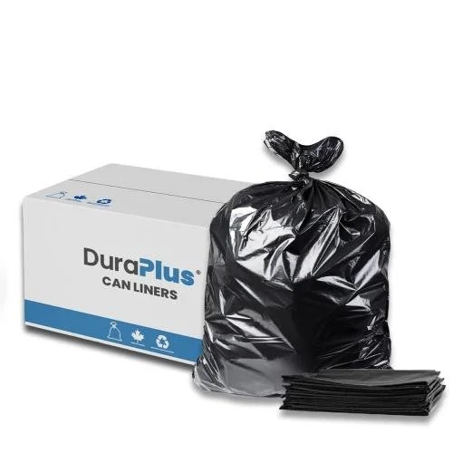 DuraPlus® Can Liner, XXX-Strong, Black, 35" x 50", LLDPE, 50/Case