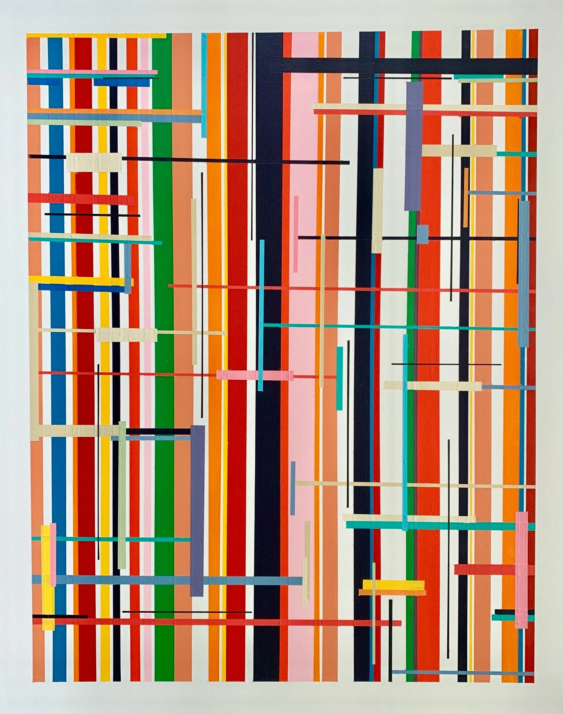 Media Break 5, 24x30, Acrylic on Canvas, 2026