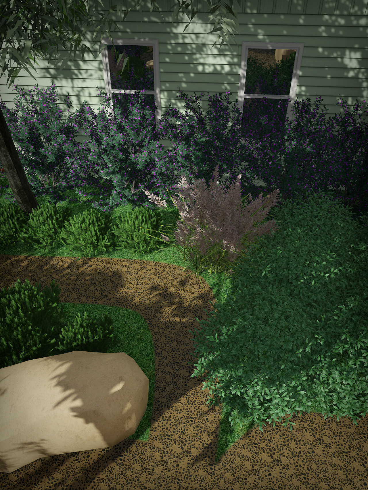 5. Entrance Garden - Foundation Planting Simplifcation + Secondary Circulation Path.png