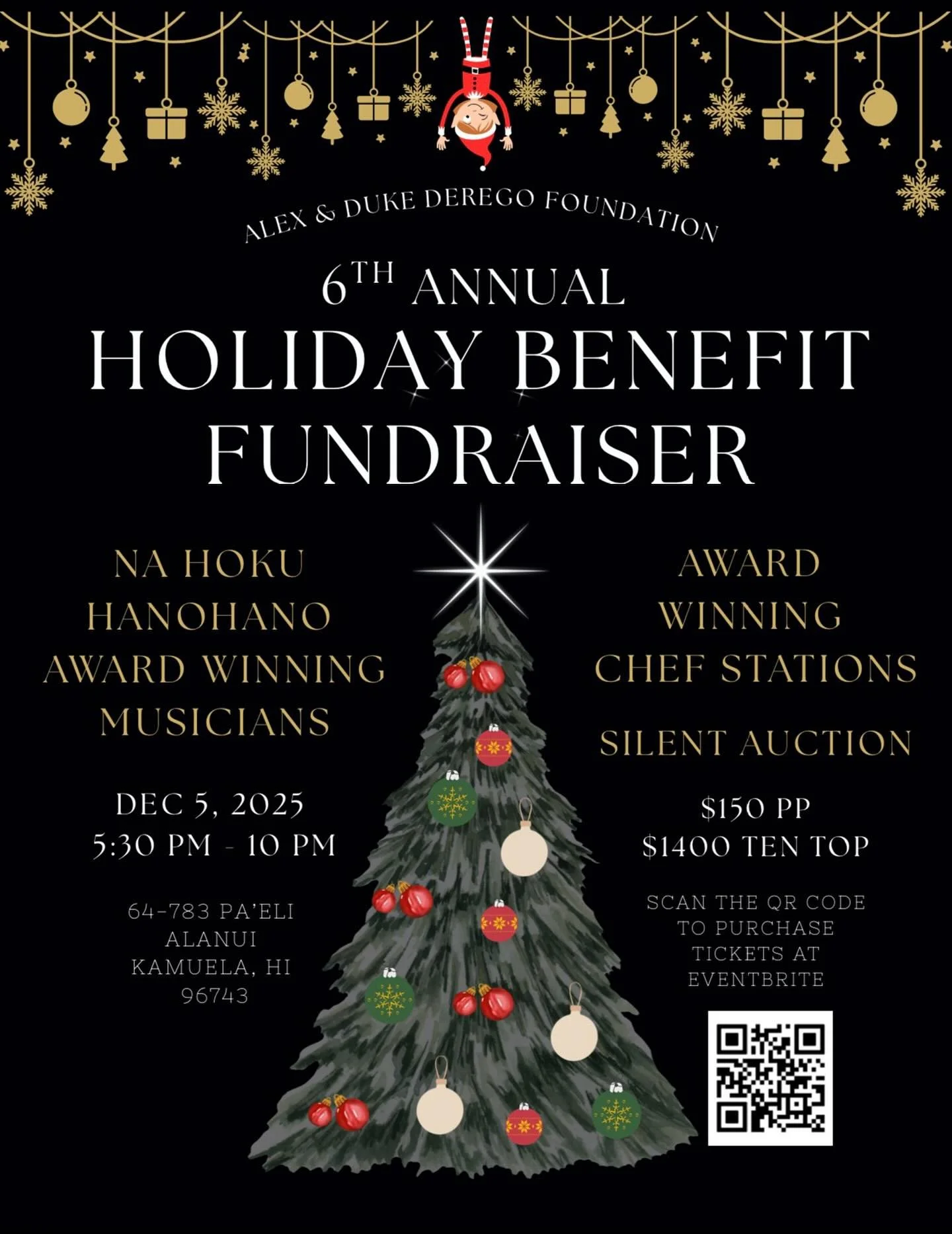 Our Holiday Benefit Fundraiser is right around the corner!! We hope to see you there. Be sure to get your tickets soon on Eventbrite and message us if you have any questions. Tickets are sold exclusively on the Eventbrite site and will need to be pur