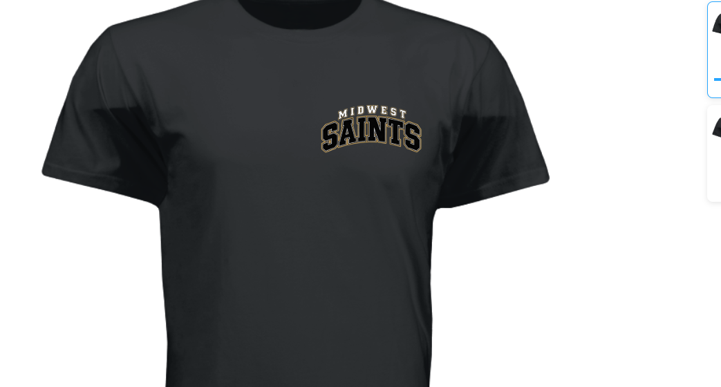 Men Midwest Saints Black Tee