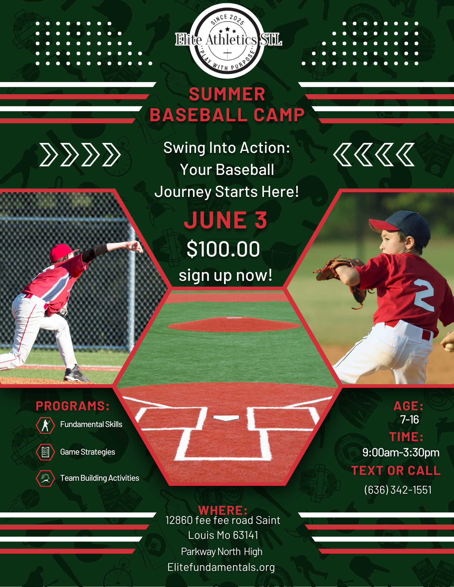 Green and Red and White Modern Summer Baseball Camp Promotion Flyer.png