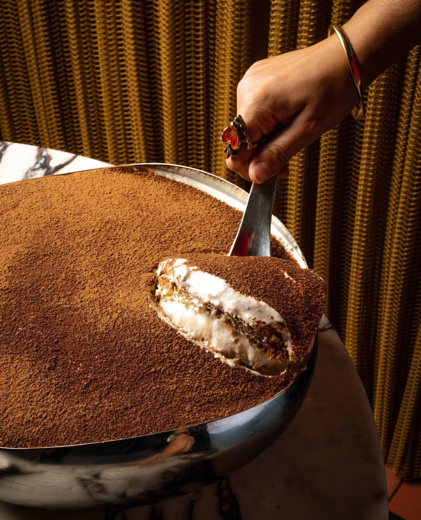 Tiramisu, served table side. ⁠
⁠
FUGAZZI &reg;️⁠
⁠
#Fugazzi #Tiramisu #Dessert