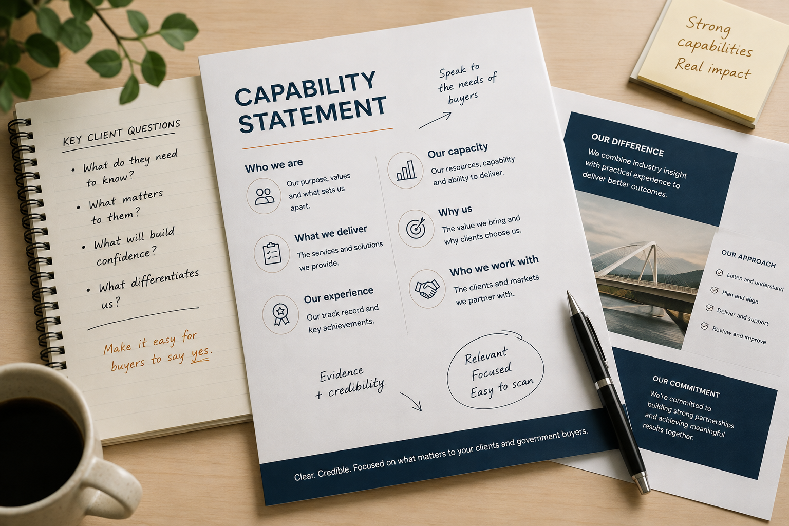 Capability statement planning and content development materials.