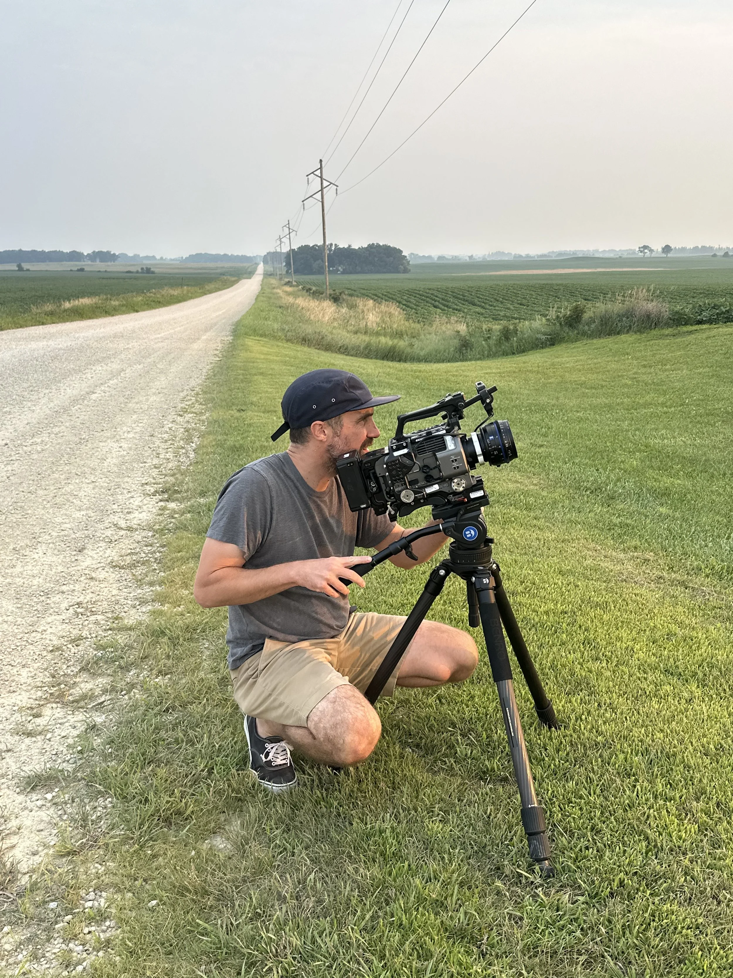 Odin on location in Eric's hometown, Austin MN
